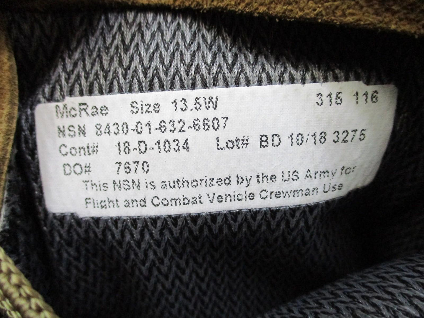 McRae Army Combat Boots 13.5W Gore-Tex Vibram Suede Cordura New w/Scuffs