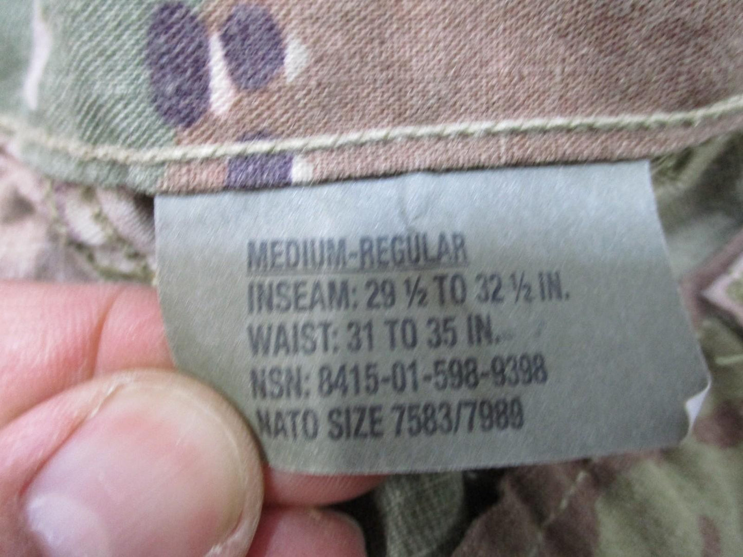 OCP Army Combat Uniform FRACU Pants Medium-Regular MultiCam Cargo Ripstop Used