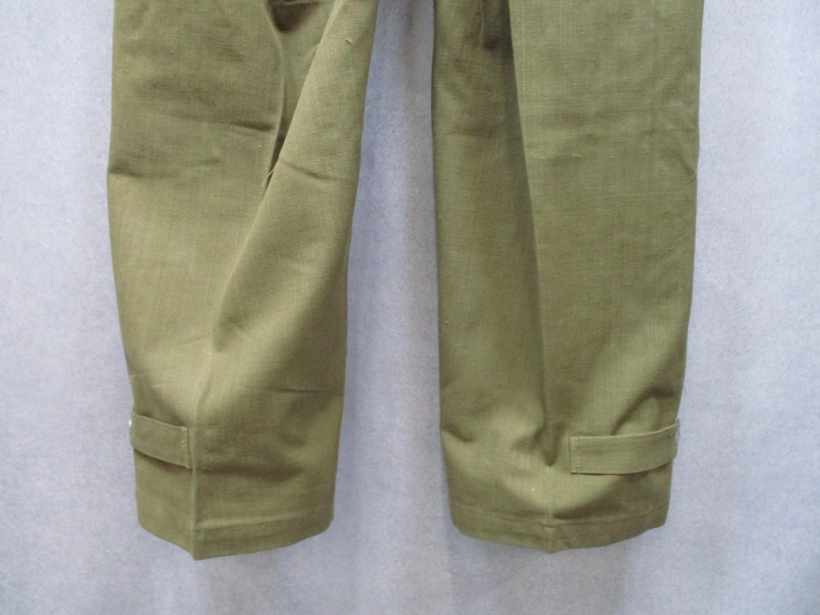 Vintage French Army Model 1935 Canvas Over Trousers – MACRA Paris – Size 2 – VGC - Centex Military Gear