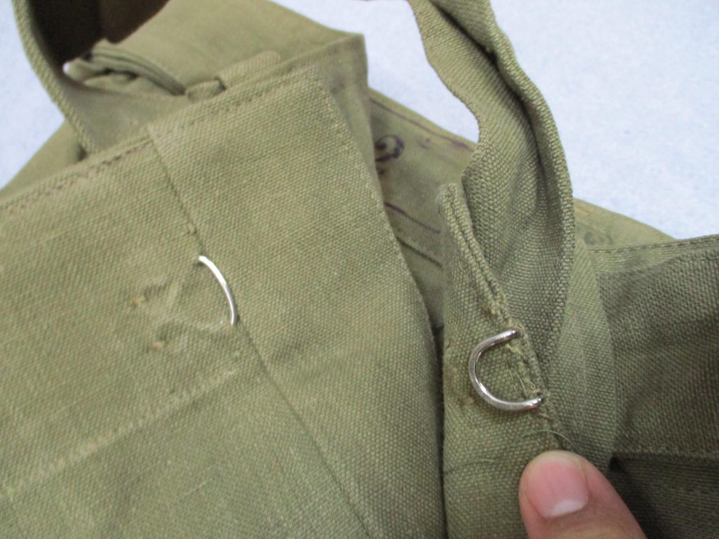 Vintage French Army Model 1935 Canvas Over Trousers – MACRA Paris – Size 2 – VGC - Centex Military Gear