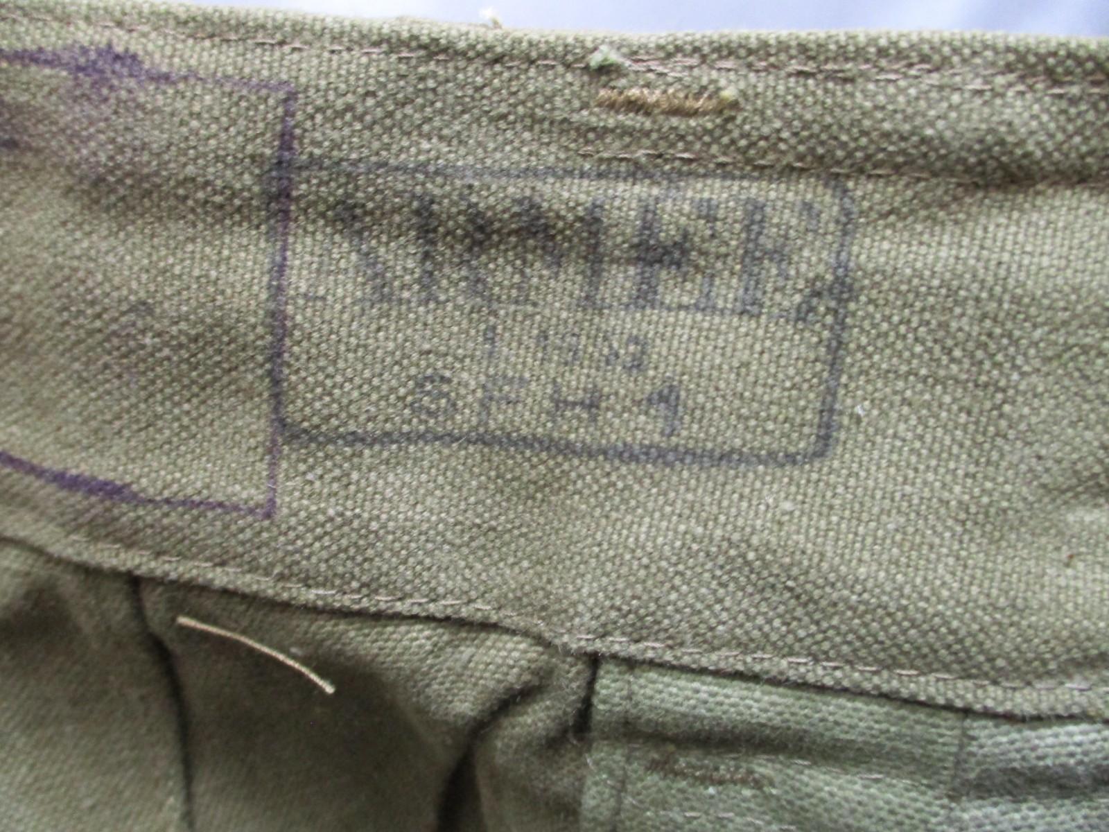 Vintage French Army Model 1935 Canvas Over Trousers – MACRA Paris – Size 2 – VGC - Centex Military Gear