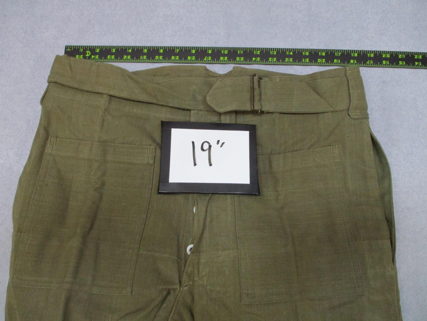 Vintage French Army Model 1935 Canvas Over Trousers – MACRA Paris – Size 2 – VGC - Centex Military Gear