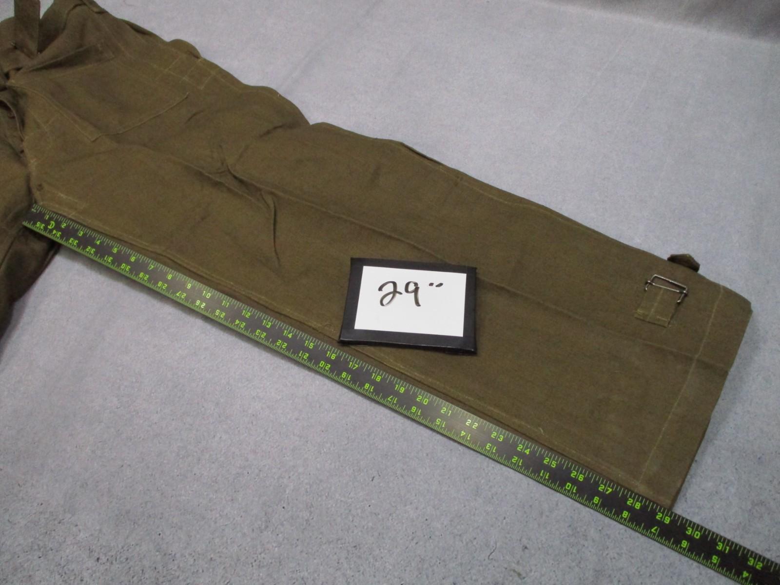 Vintage Military Canvas Overpants – OD Green, Stamped, Cold Weather Shell - Centex Military Gear