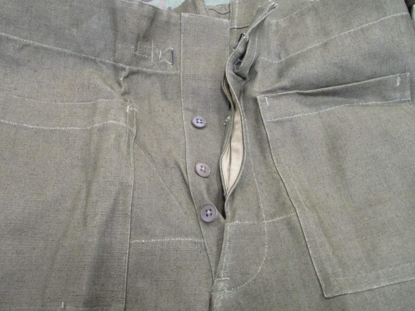 Vintage Military Canvas Overpants – OD Green, Stamped, Cold Weather Shell - Centex Military Gear