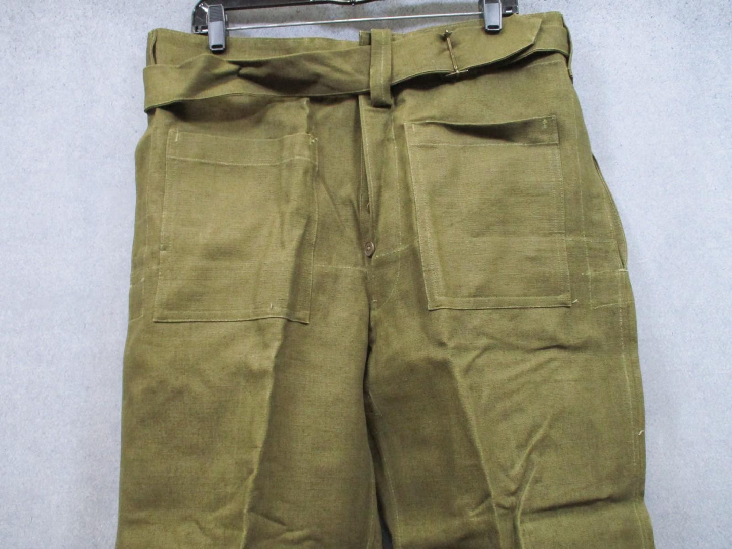 Vintage Military Canvas Overpants – OD Green, Stamped, Cold Weather Shell - Centex Military Gear