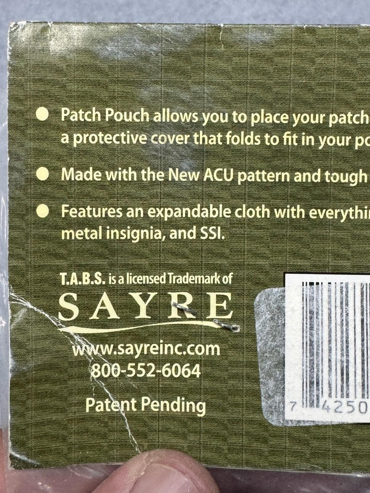 TABS SAYRE Patch Pouch ACU Digital Camo MOLLE Morale Patch Holder Hook/Loop - Centex Military Gear