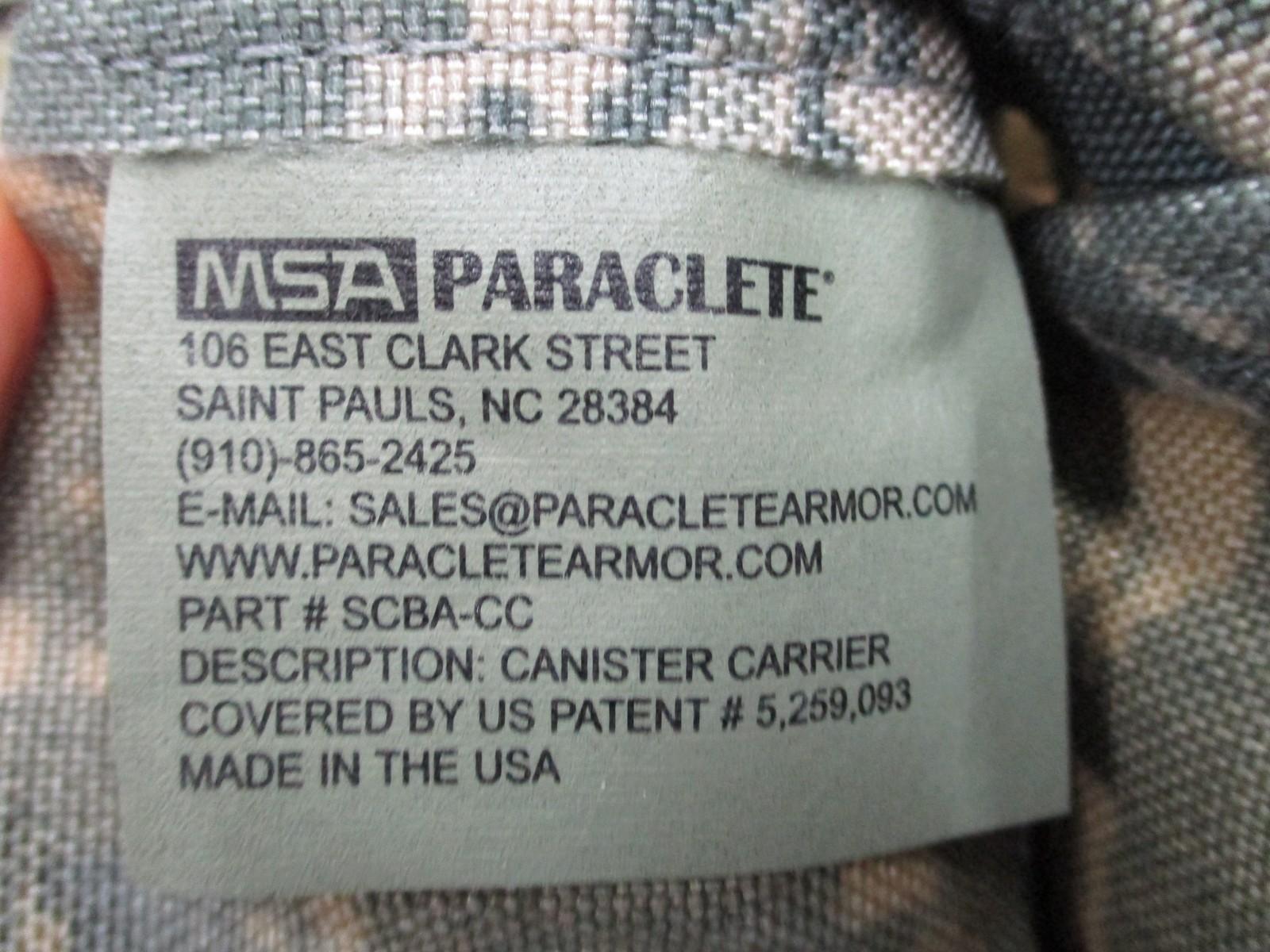 MSA Paraclete SCBA-CC Canister Carrier MOLLE Gas Mask Filter Pouch USAF ABDU - Centex Military Gear