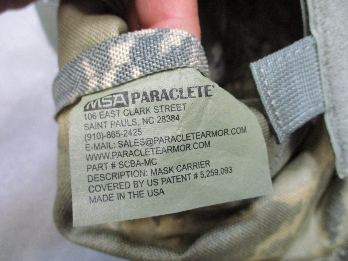 USAF ABDU Paraclete SCBA-MC Gas Mask Carrier Tactical Pouch MOLLE Camo USA Made - Centex Military Gear