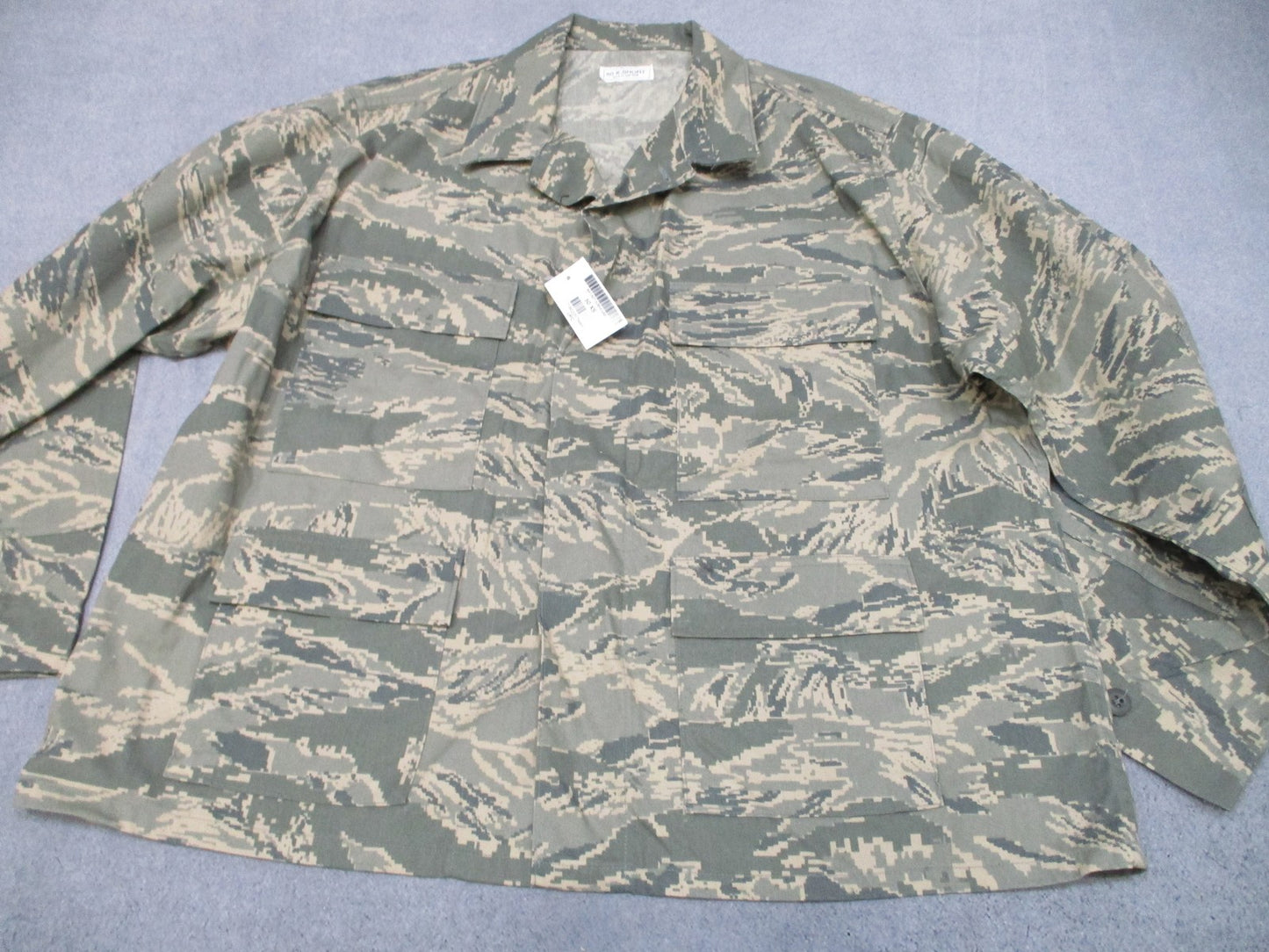 US Air Force Utility Camo Coat 50 X-Short 50% Nylon/50% Cotton Tigerstripe - Centex Military Gear