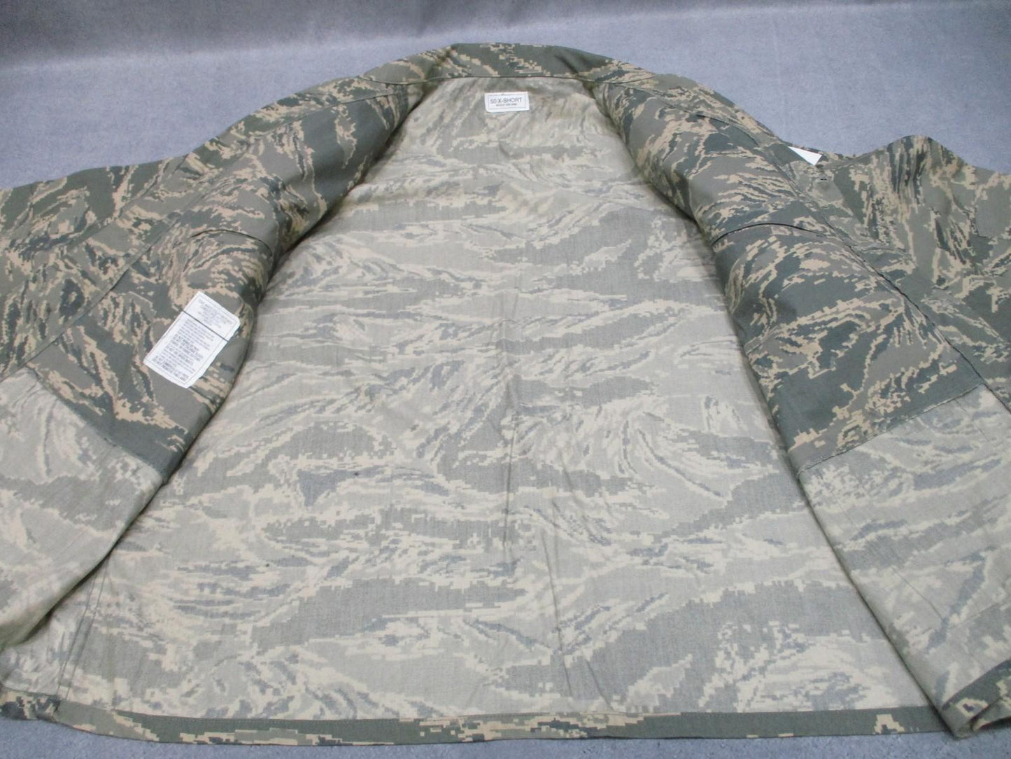 US Air Force Utility Camo Coat 50 X-Short 50% Nylon/50% Cotton Tigerstripe - Centex Military Gear