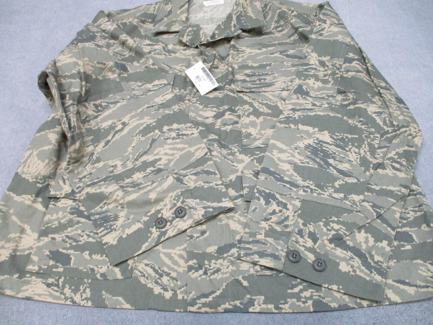 US Air Force Utility Camo Coat 50 X-Short 50% Nylon/50% Cotton Tigerstripe - Centex Military Gear