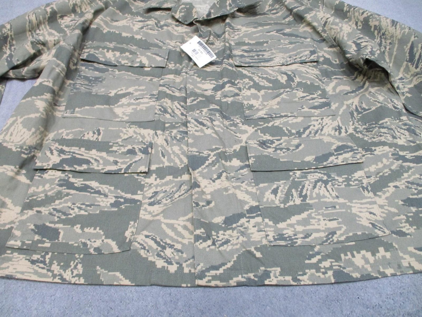 US Air Force Utility Camo Coat 50 X-Short 50% Nylon/50% Cotton Tigerstripe - Centex Military Gear