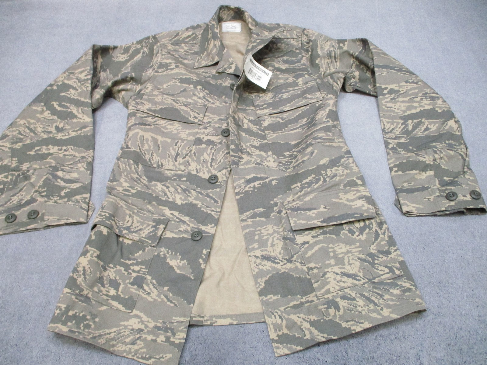 US Air Force ABU Utility Shirt Men's 32 Long Camouflage TIGERSTRIPE DIGITAL USGI - Centex Military Gear
