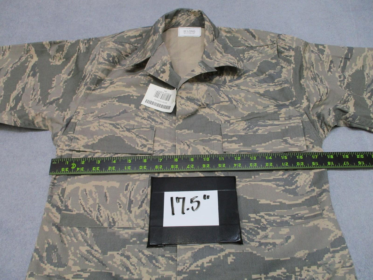 US Air Force ABU Utility Shirt Men's 32 Long Camouflage TIGERSTRIPE DIGITAL USGI - Centex Military Gear
