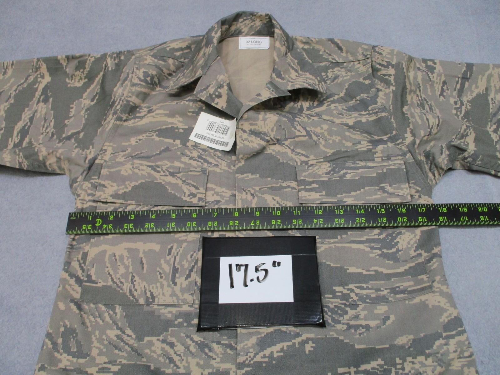 US Air Force ABU Utility Shirt Men's 32 Long Camouflage TIGERSTRIPE DIGITAL USGI - Centex Military Gear
