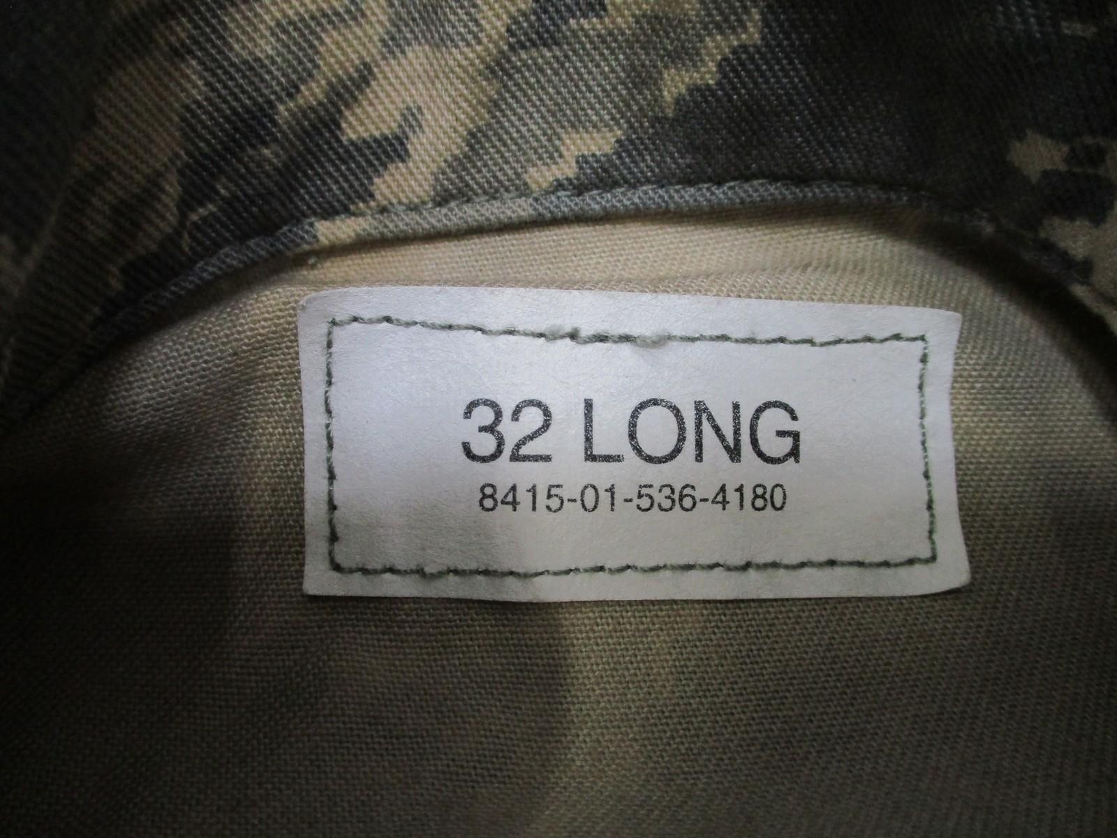 US Air Force ABU Utility Shirt Men's 32 Long Camouflage TIGERSTRIPE DIGITAL USGI - Centex Military Gear