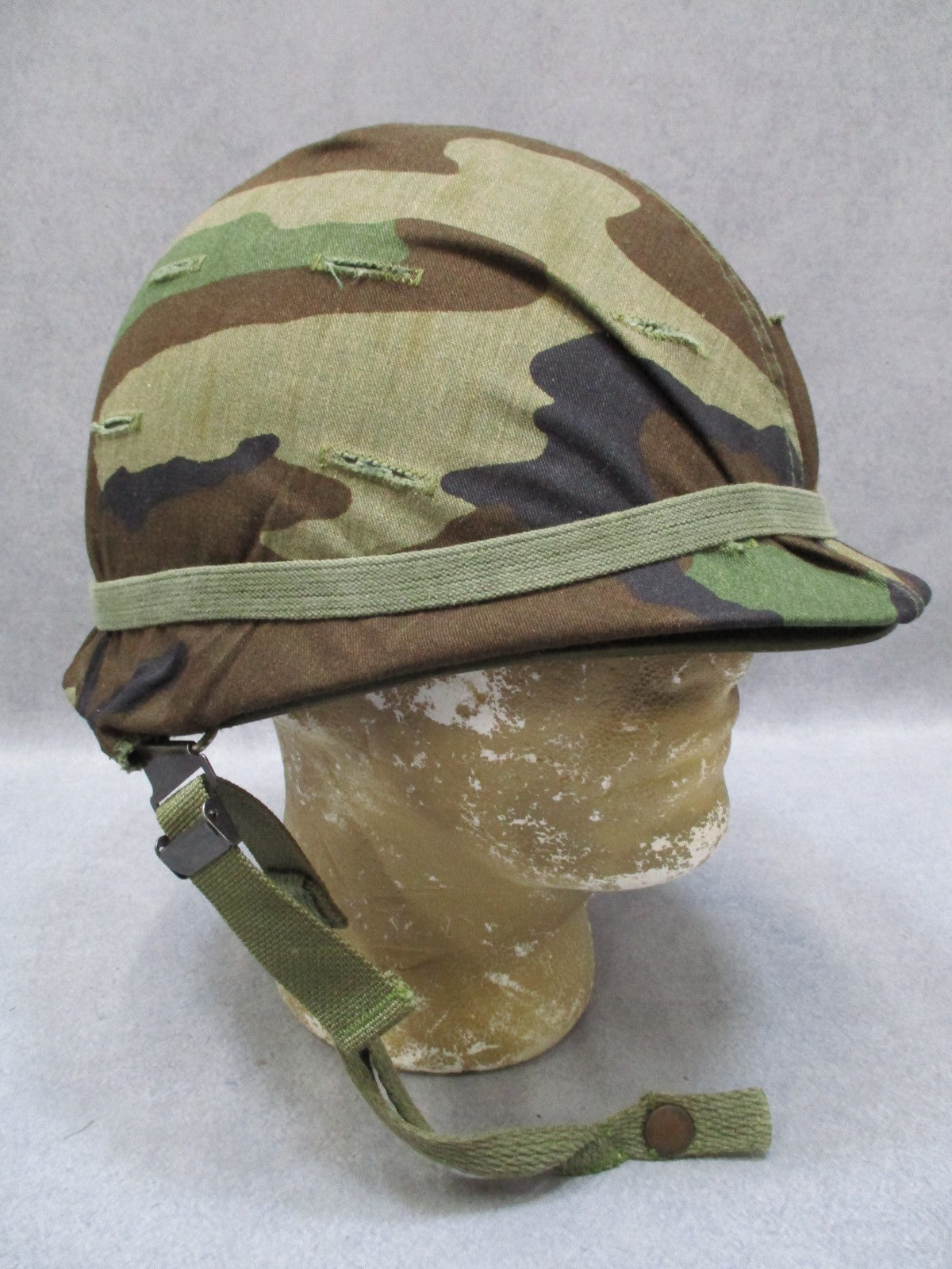 USGI M1 Steel Pot Helmet w/ Liner & Chinstrap Woodland Cover 1984 - Centex Military Gear