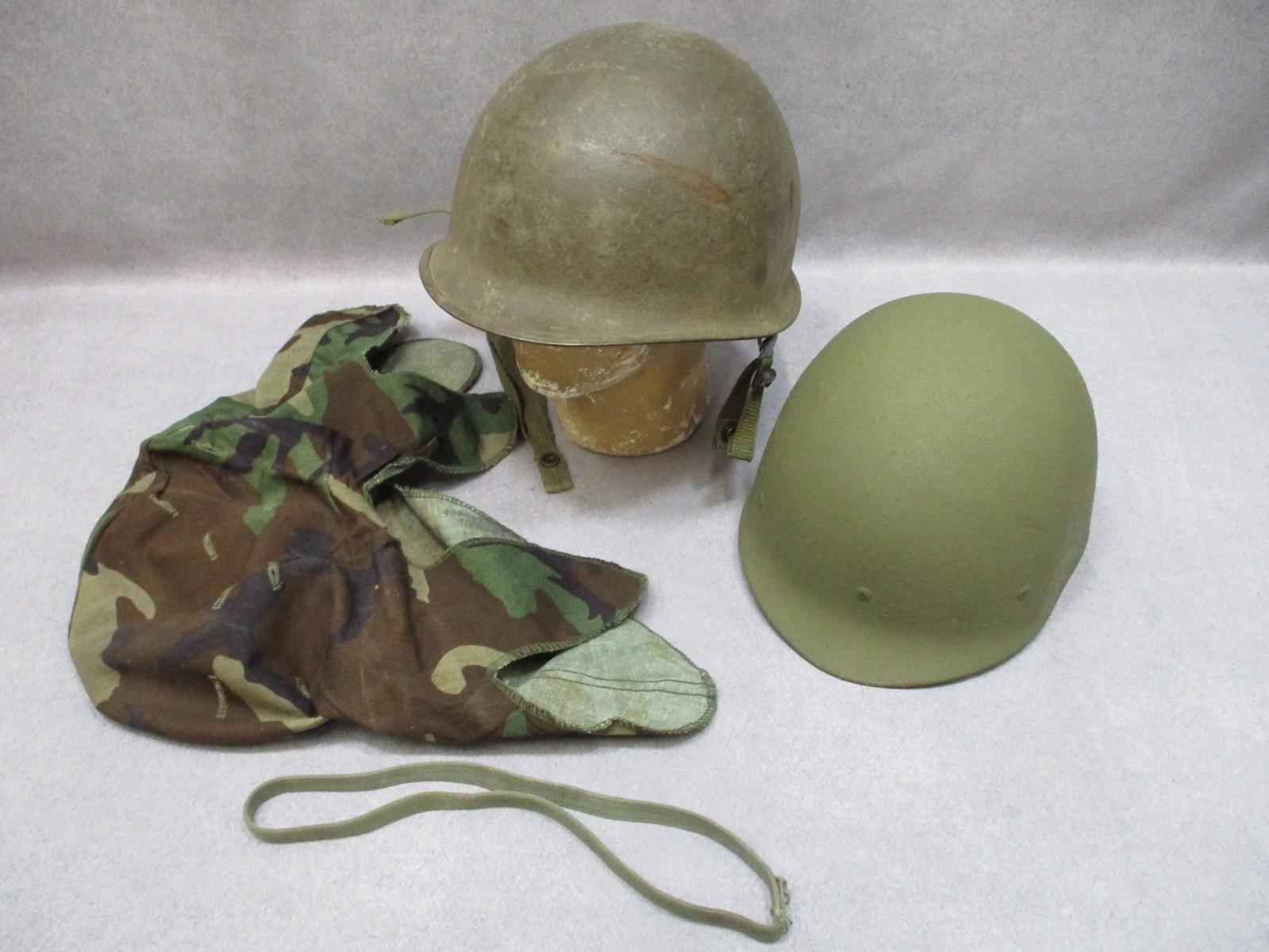 USGI M1 Steel Pot Helmet w/ Liner & Chinstrap Woodland Cover 1984 - Centex Military Gear