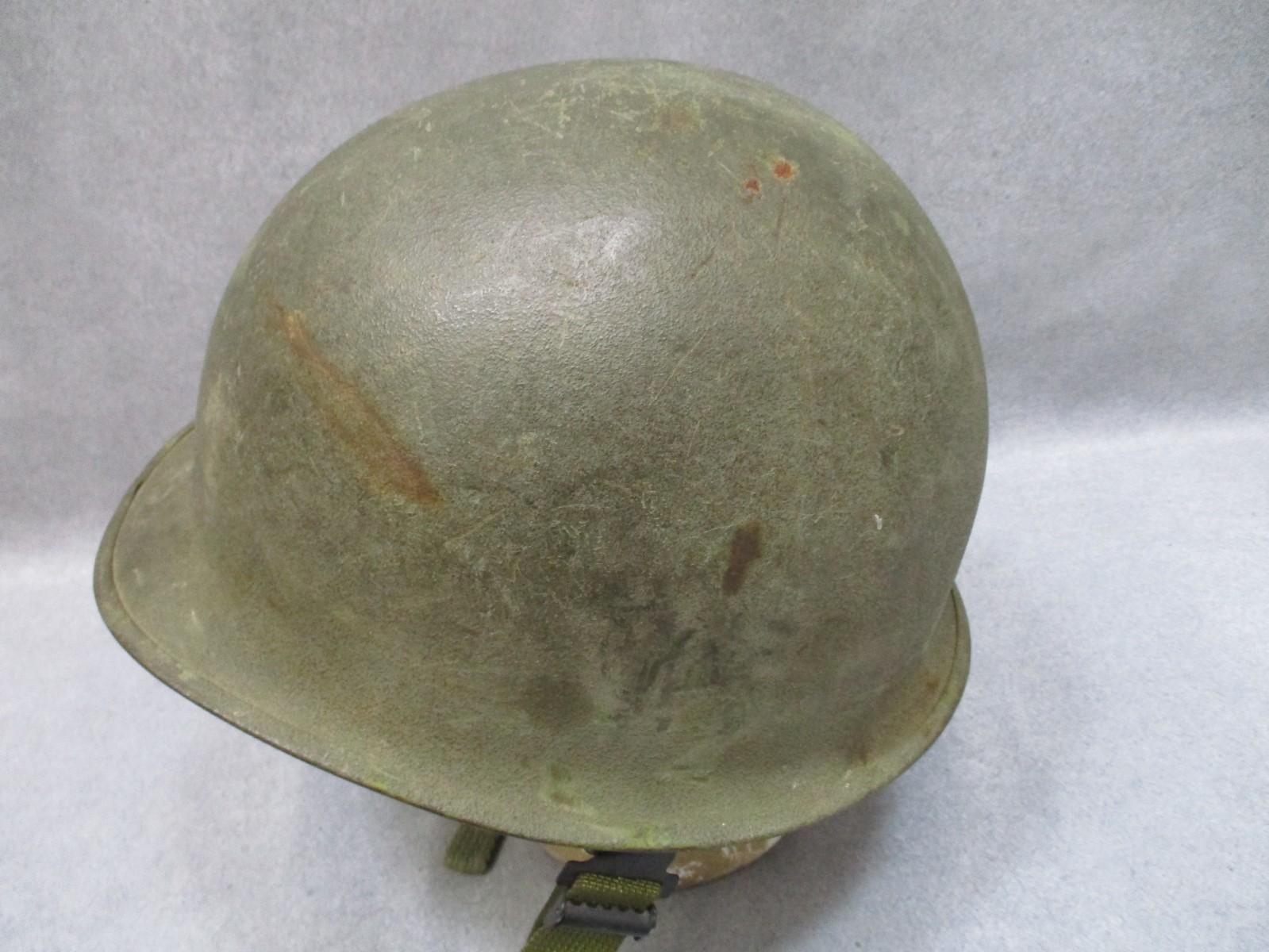 USGI M1 Steel Pot Helmet w/ Liner & Chinstrap Woodland Cover 1984 - Centex Military Gear