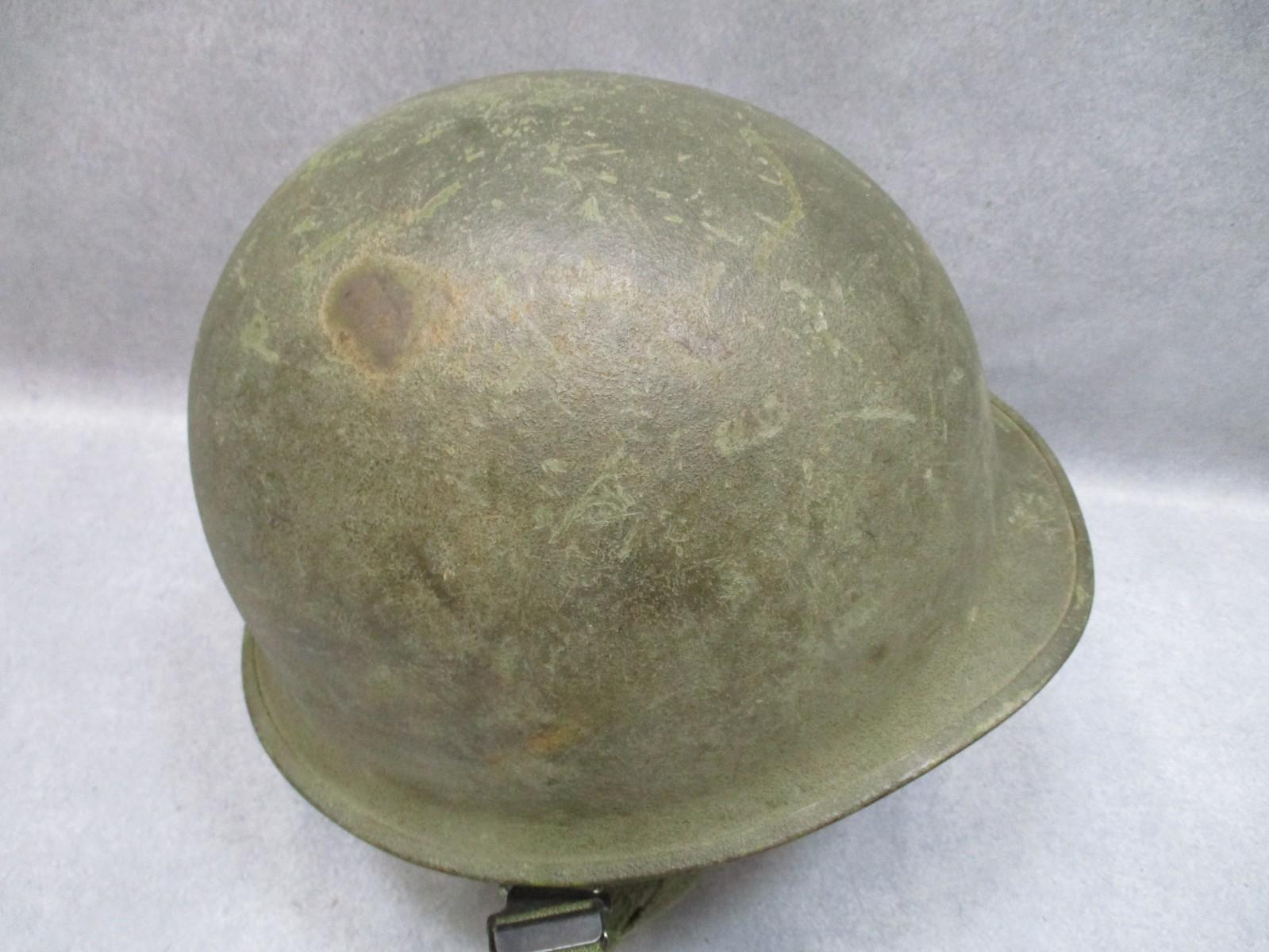 USGI M1 Steel Pot Helmet w/ Liner & Chinstrap Woodland Cover 1984 - Centex Military Gear