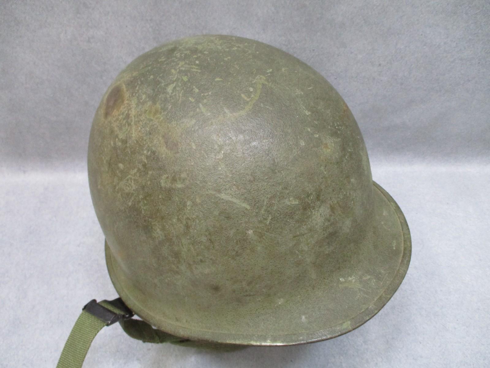 USGI M1 Steel Pot Helmet w/ Liner & Chinstrap Woodland Cover 1984 - Centex Military Gear