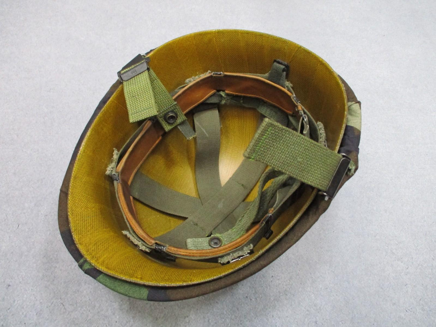 USGI M1 Steel Pot Helmet w/ Liner & Chinstrap Woodland Cover 1984 - Centex Military Gear