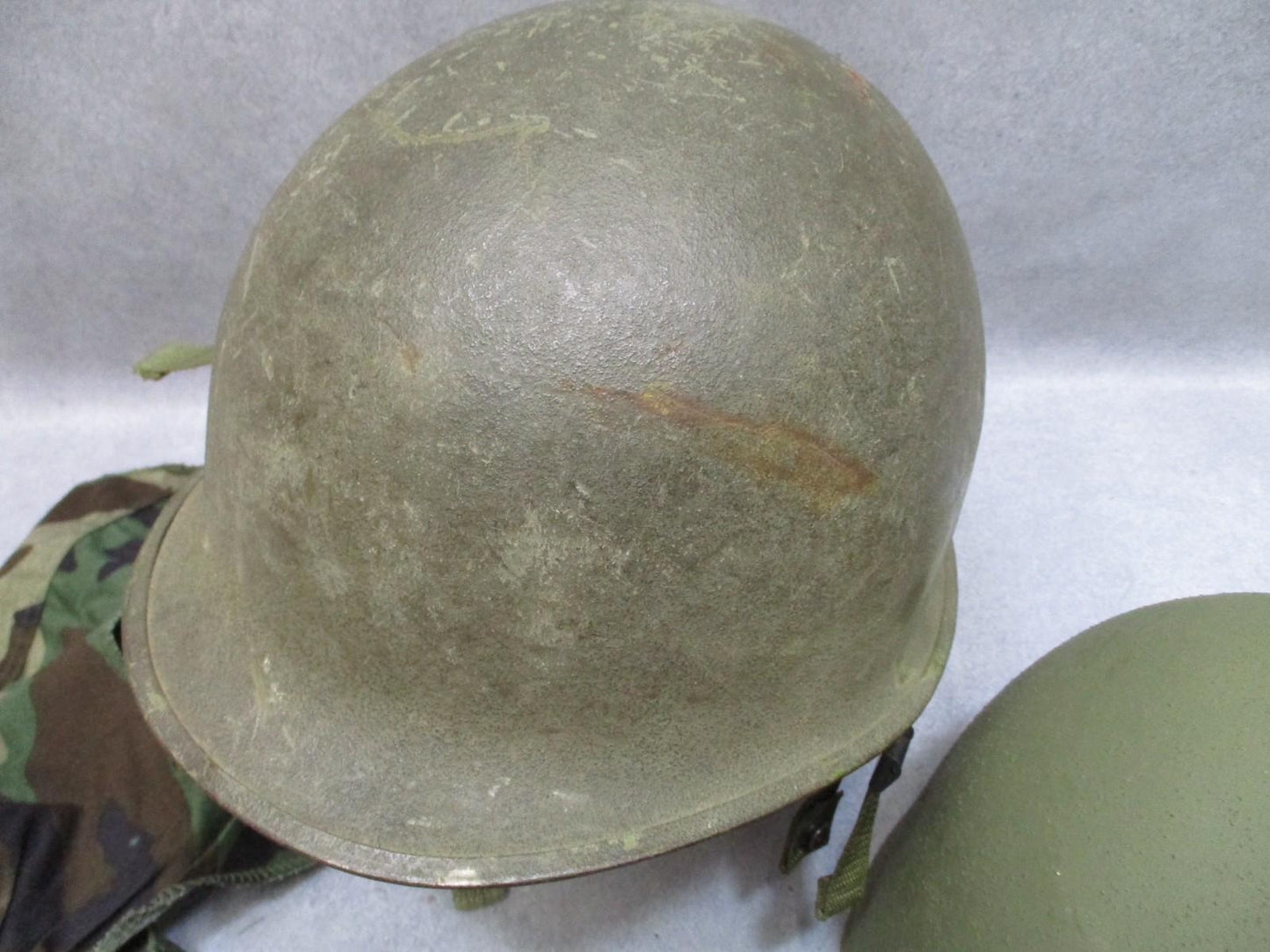 USGI M1 Steel Pot Helmet w/ Liner & Chinstrap Woodland Cover 1984 - Centex Military Gear