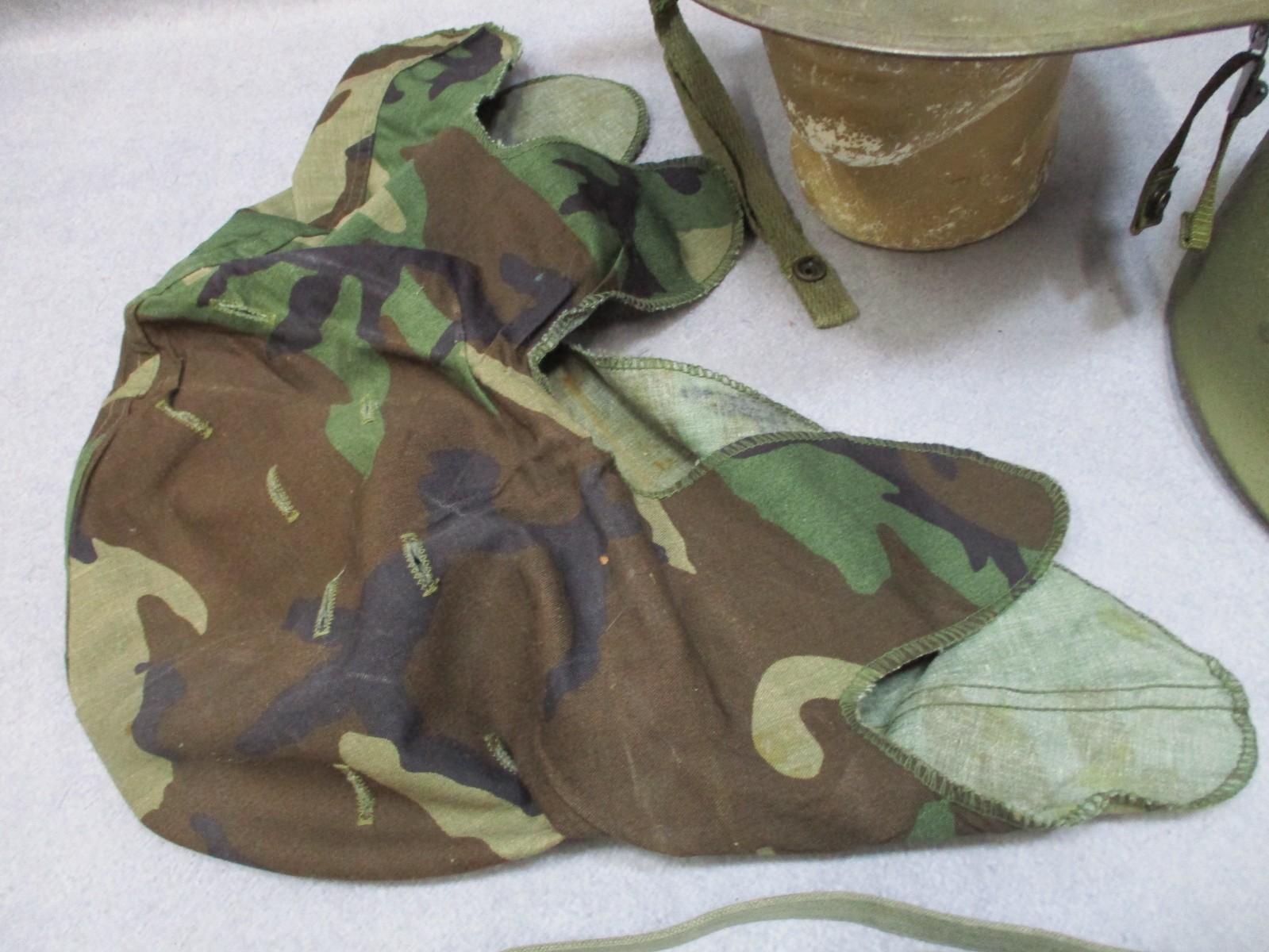 USGI M1 Steel Pot Helmet w/ Liner & Chinstrap Woodland Cover 1984 - Centex Military Gear