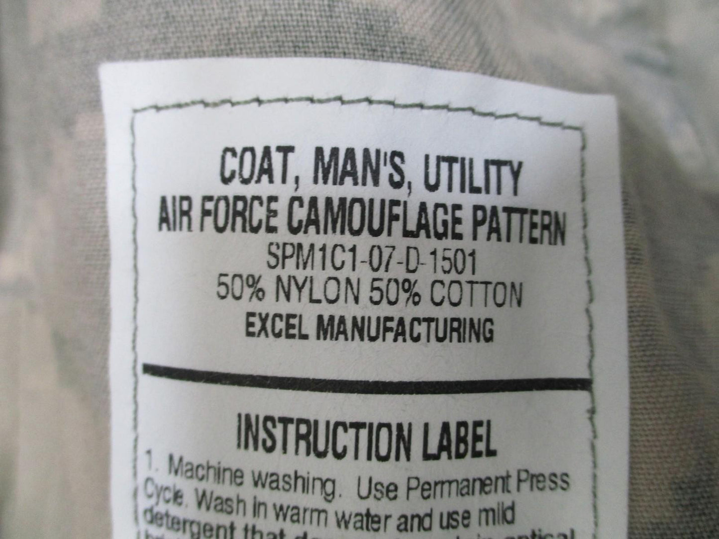 New U.S. Air Force ABU Utility Coat Jacket Men's 44 L DIGITAL 50% Nylon Cotton - Centex Military Gear