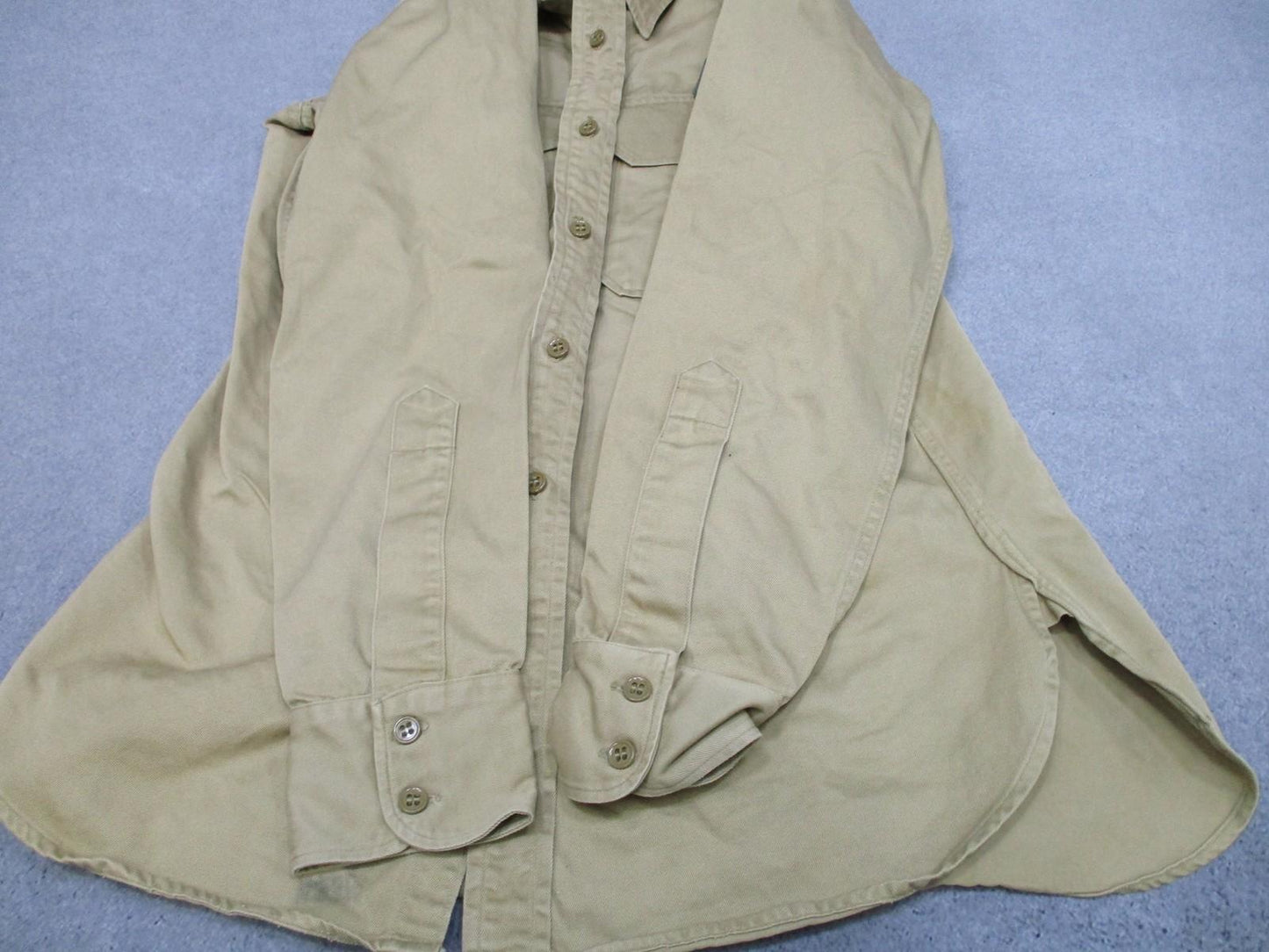 Vintage 1946 US Army Khaki Cotton Service Shirt Specialist Rank Patch - Centex Military Gear