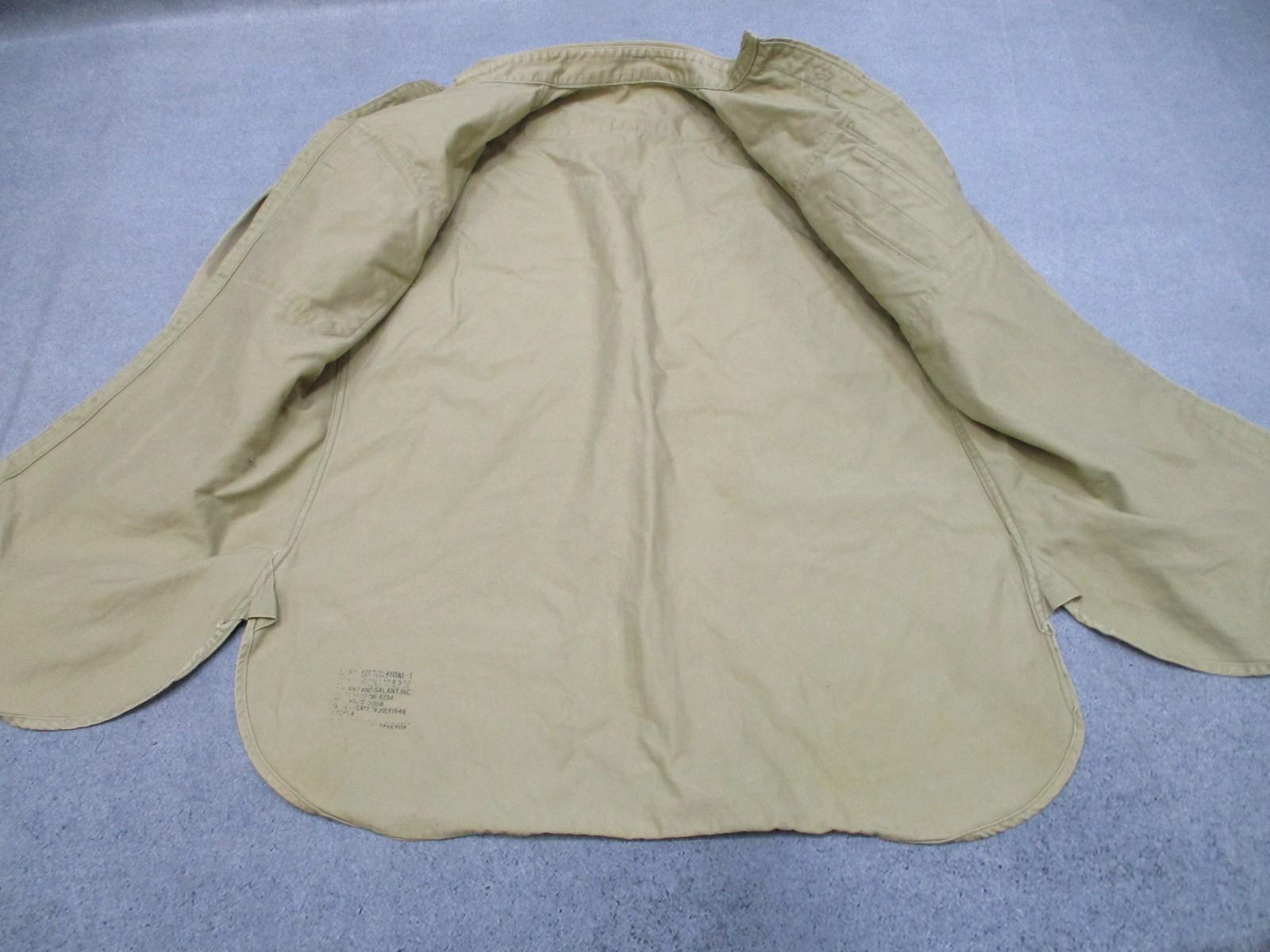 Vintage 1946 US Army Khaki Cotton Service Shirt Specialist Rank Patch - Centex Military Gear