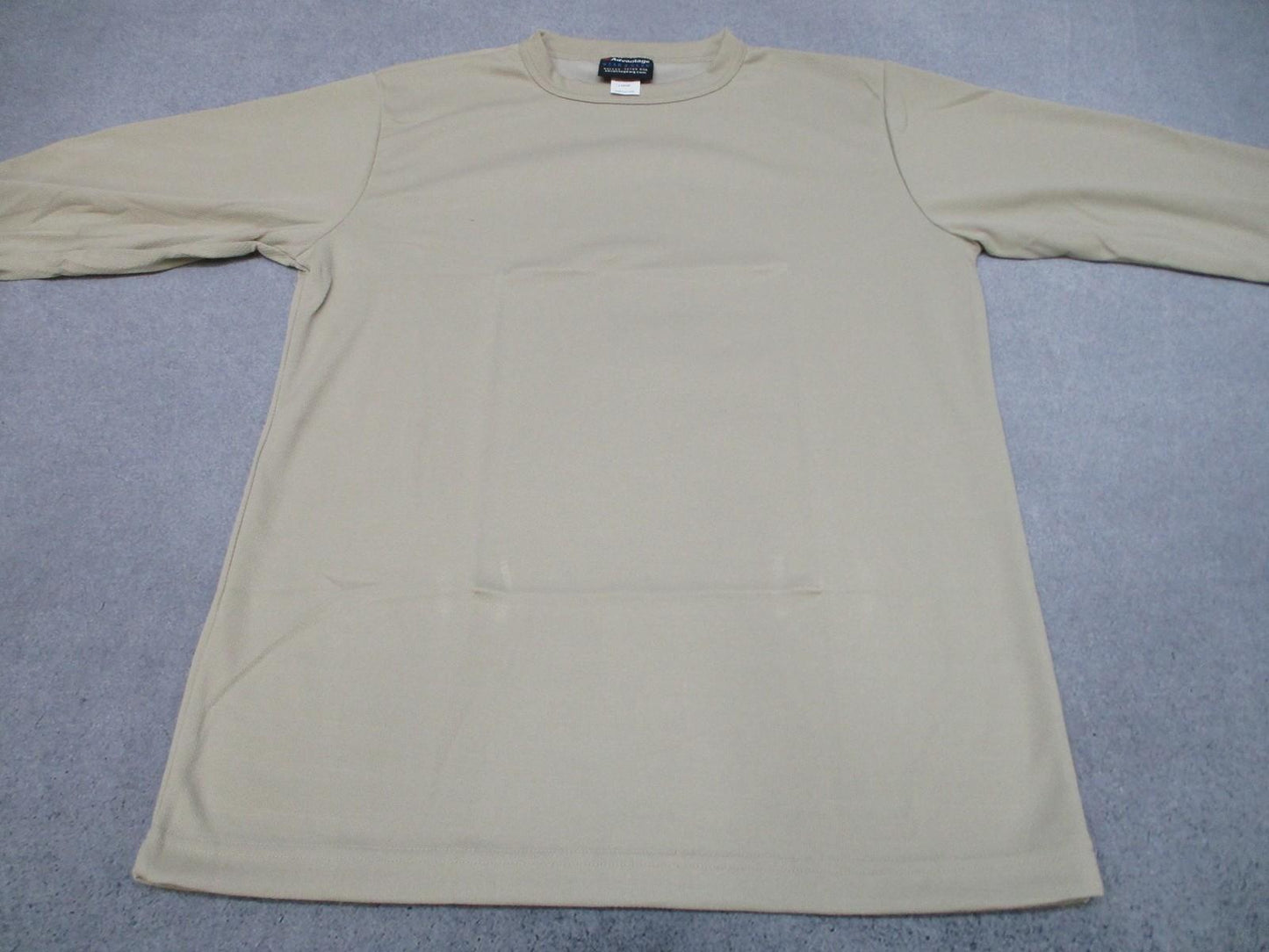 Advantage Midweight Sand Long Sleeve Polyester Base Layer Top Men's Large - Centex Military Gear