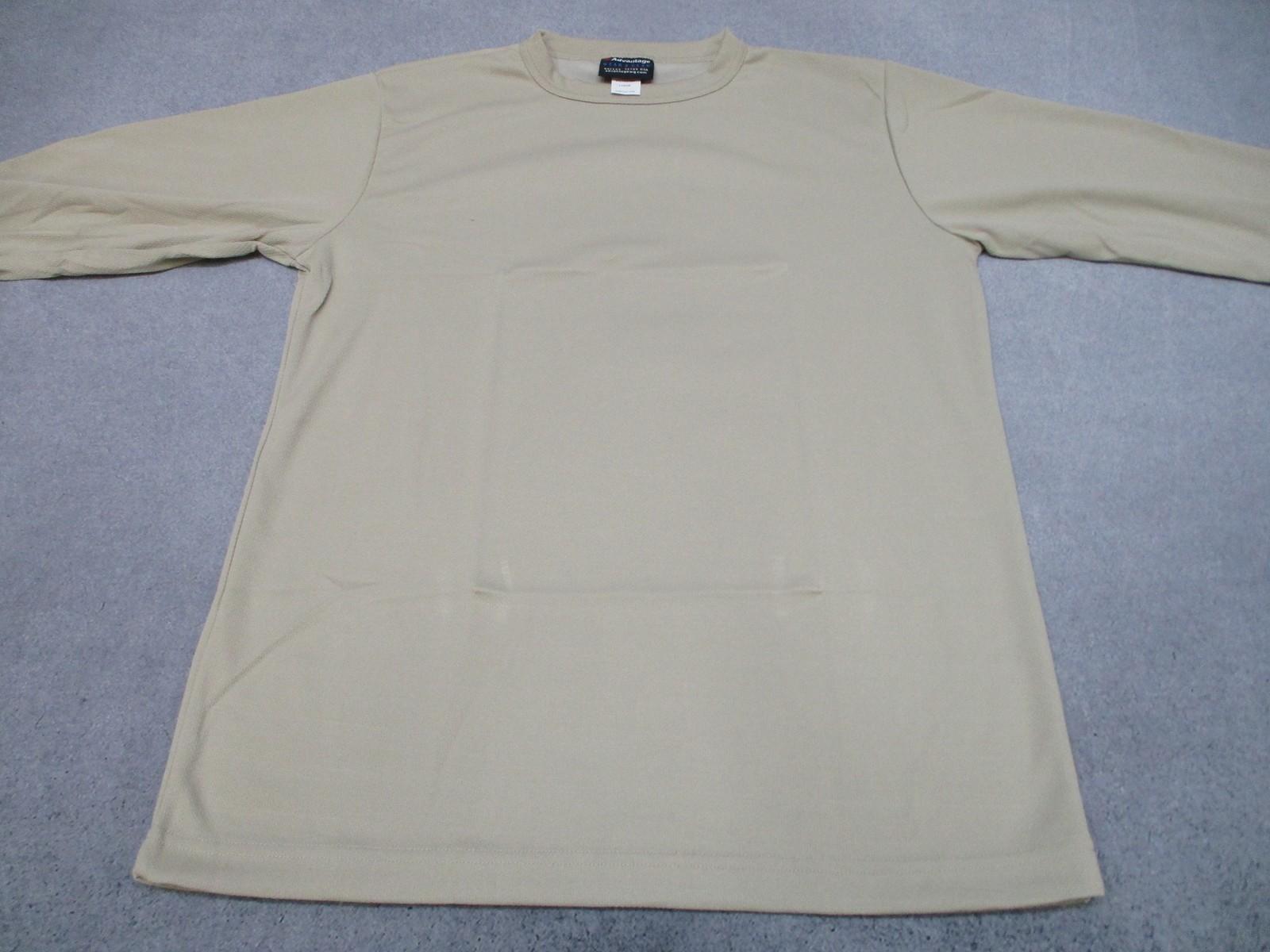 Advantage Midweight Sand Long Sleeve Polyester Base Layer Top Men's Large - Centex Military Gear