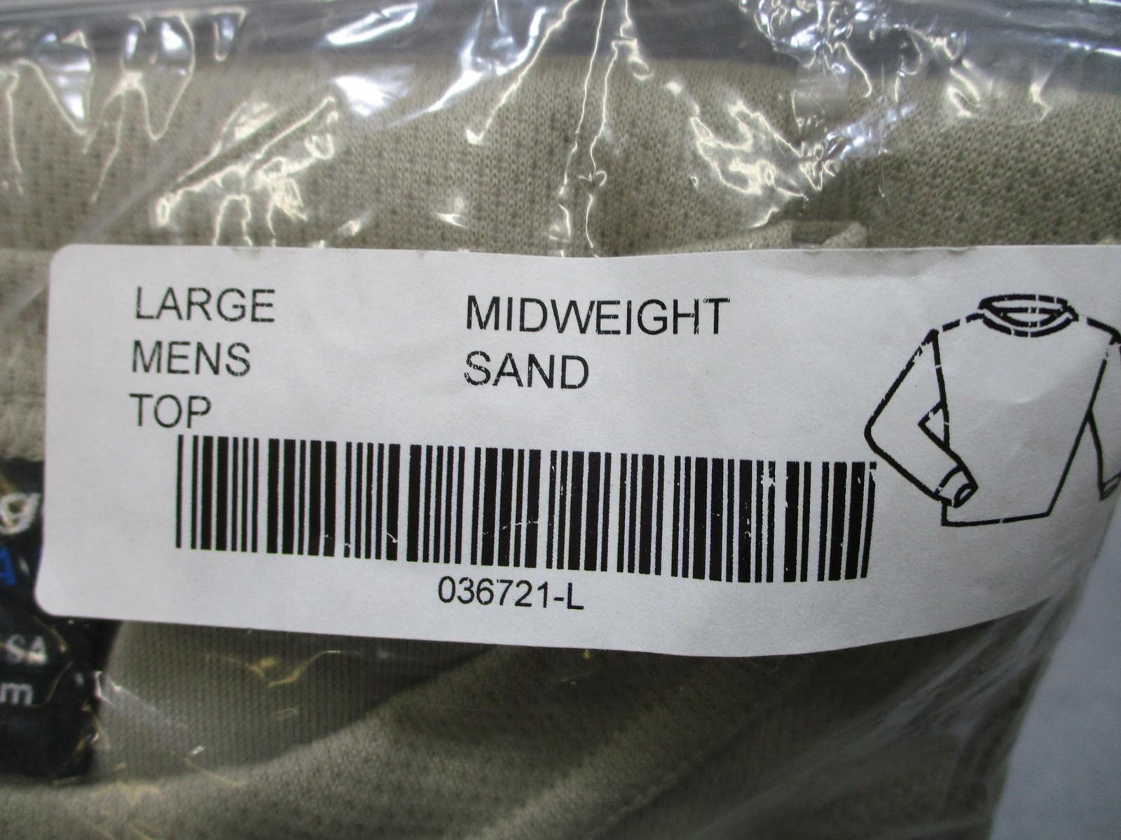 Advantage Midweight Sand Long Sleeve Polyester Base Layer Top Men's Large - Centex Military Gear