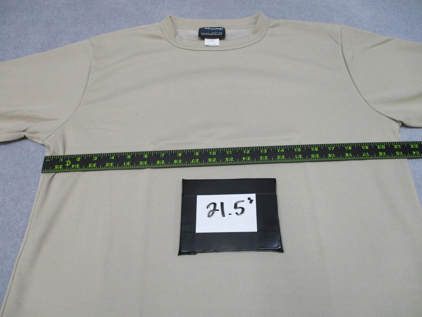 Advantage Midweight Sand Long Sleeve Polyester Base Layer Top Men's Large - Centex Military Gear