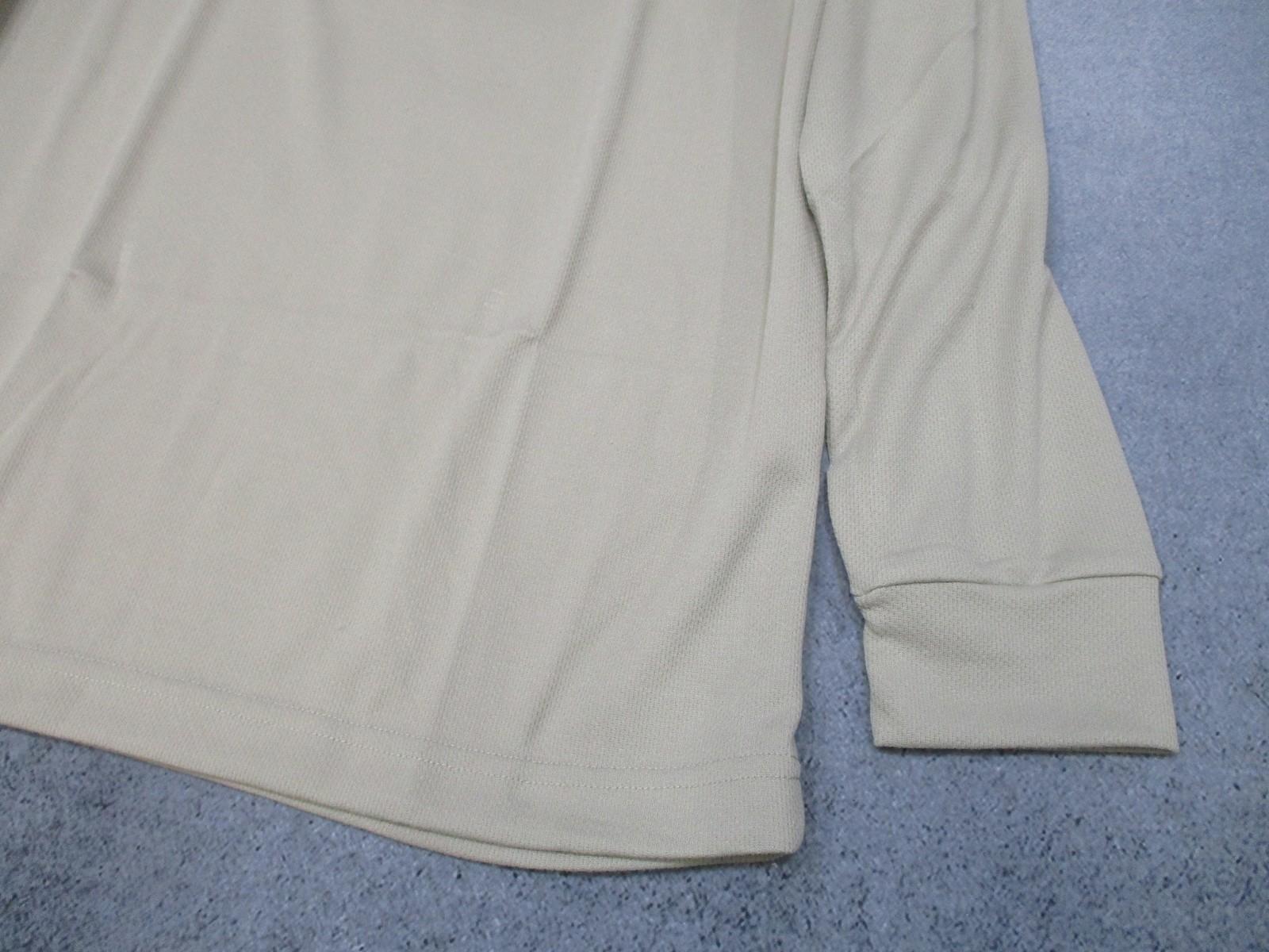Advantage Midweight Sand Long Sleeve Polyester Base Layer Top Men's Large - Centex Military Gear