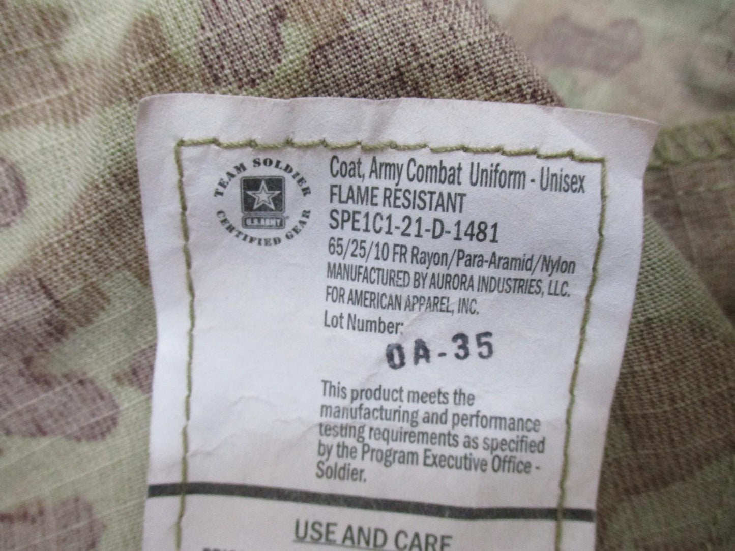 US Army OCP Combat Uniform Shirt Flame Resistant Small Short ACU Scorpion - Centex Military Gear