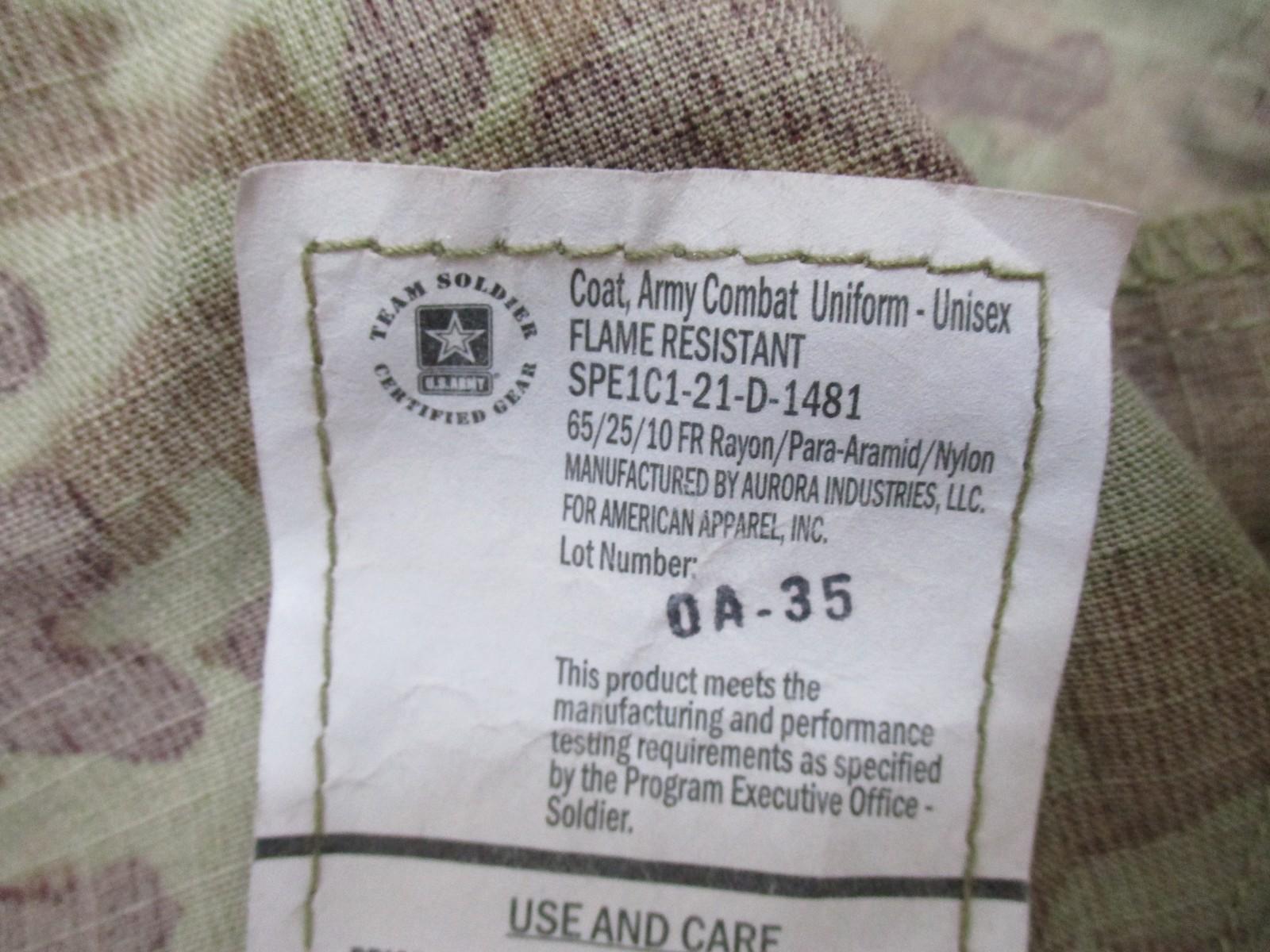 US Army OCP Combat Uniform Shirt Flame Resistant Small Short ACU Scorpion - Centex Military Gear