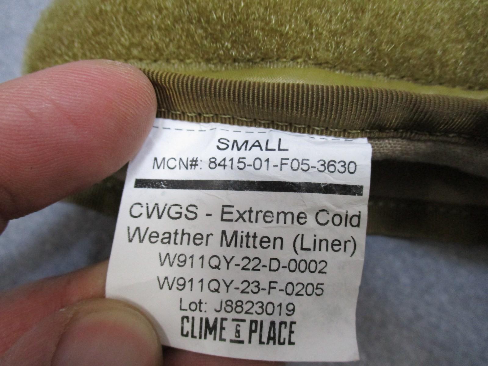 CLIME AND PLACE CWGS Extreme Cold Weather Mittens Gore-Tex Military Issue SMALL - Centex Military Gear