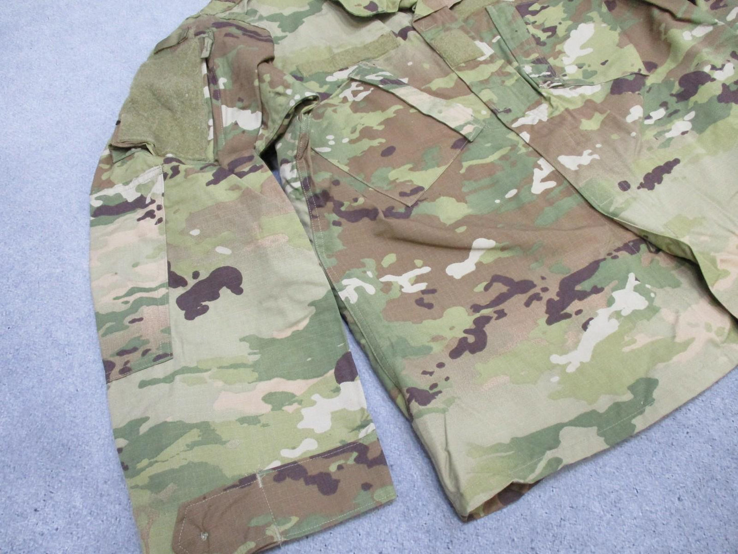 Unisex Army Combat Uniform shirt in OCP Scorpion pattern, size large-regular, made of 50/50 NYCO fabric by Centex Military Gear