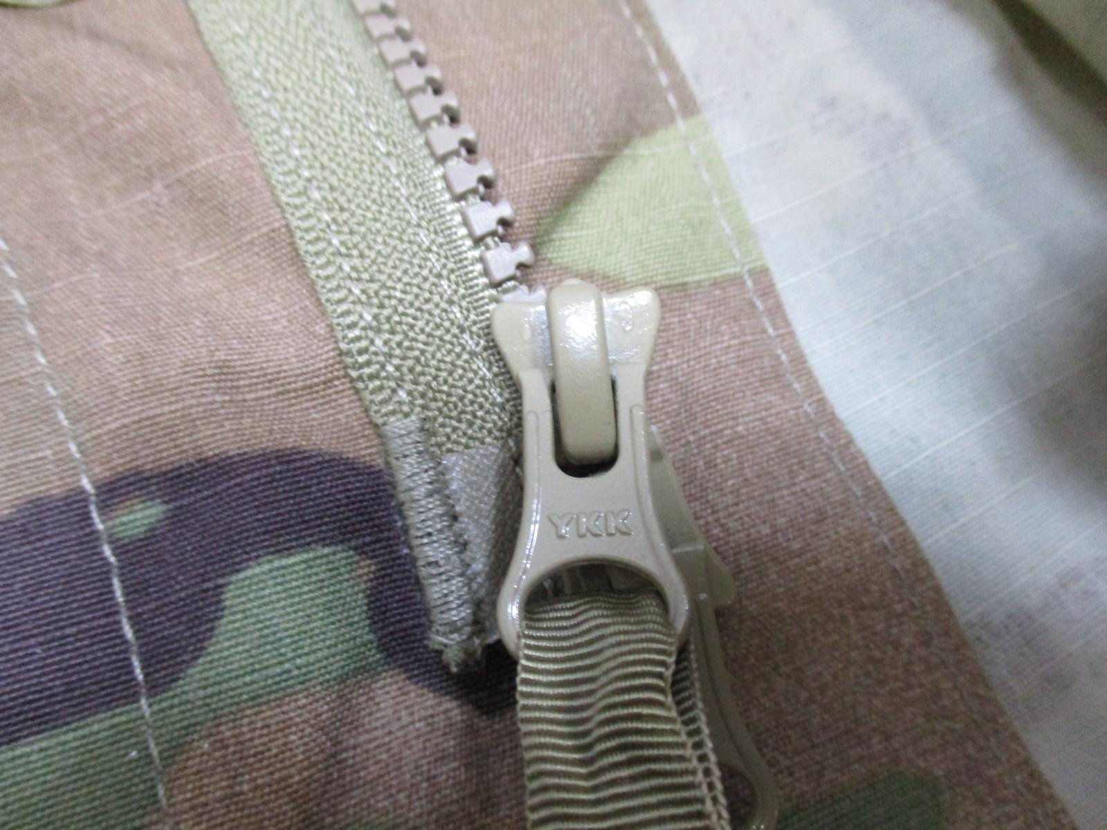 Unisex Army Combat Uniform shirt in OCP Scorpion camo pattern, large-regular size, made of 50/50 NYCO fabric by Centex Military Gear.