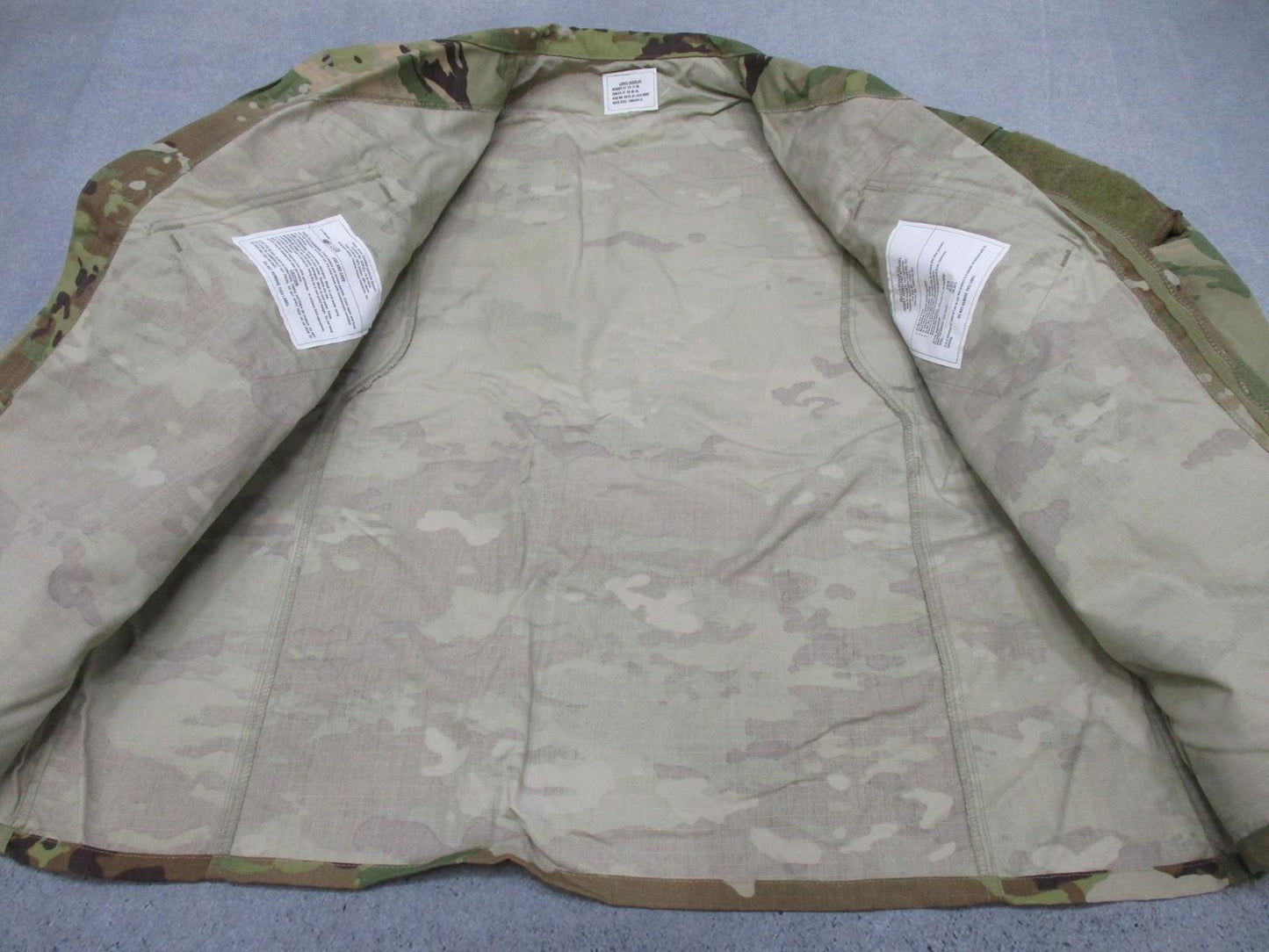 Unisex Army Combat Uniform Shirt in OCP Scorpion pattern, size large-regular, made of 50/50 NYCO fabric by Centex Military Gear