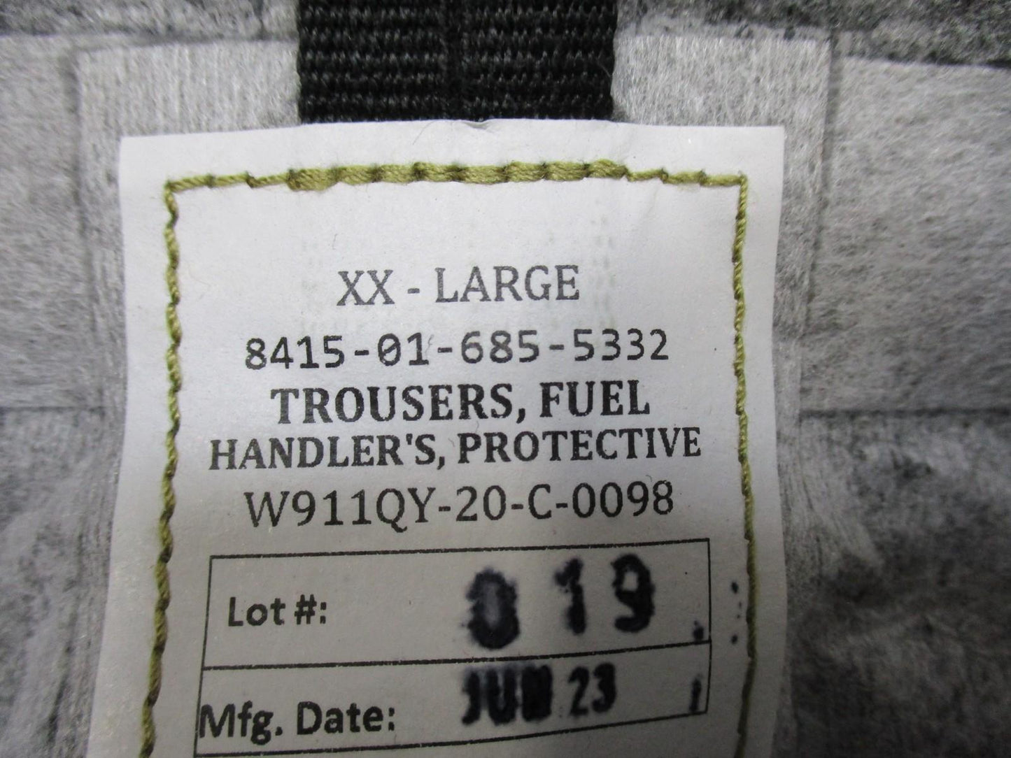 USGI Military Coyote Flame Resistant Fuel Handler Protective Trousers XX-Large - Centex Military Gear