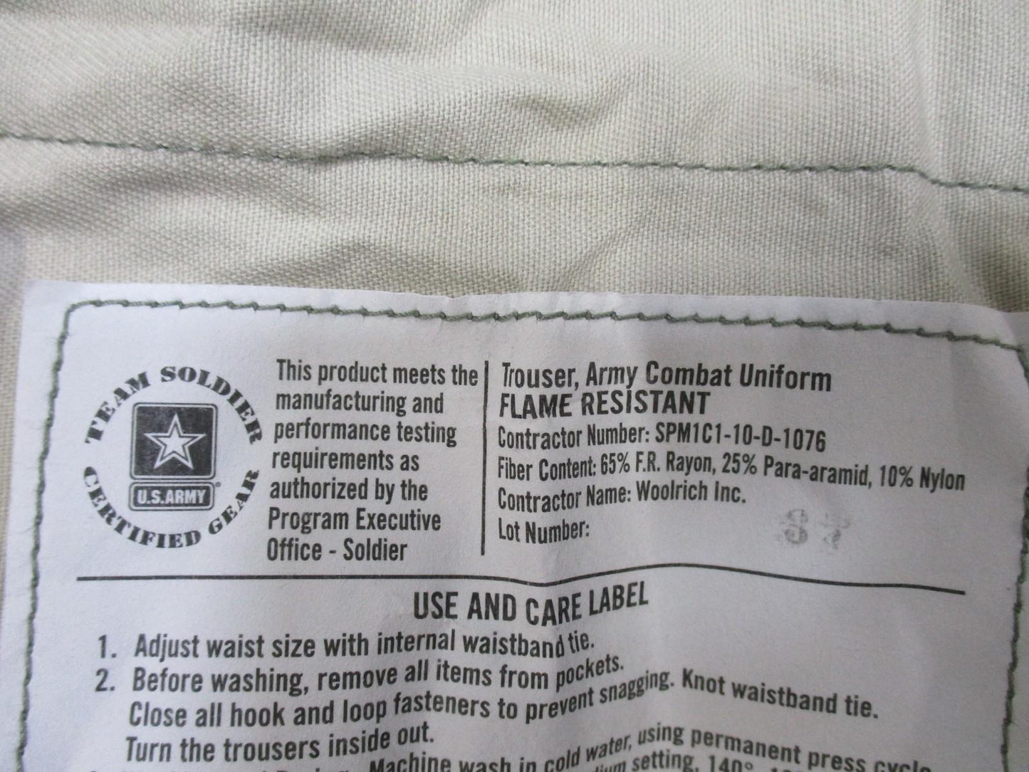 U.S. Army ACU Flame Resistant Combat Uniform Pants Med-Reg NSN 8415-01-573-5902 - Centex Military Gear