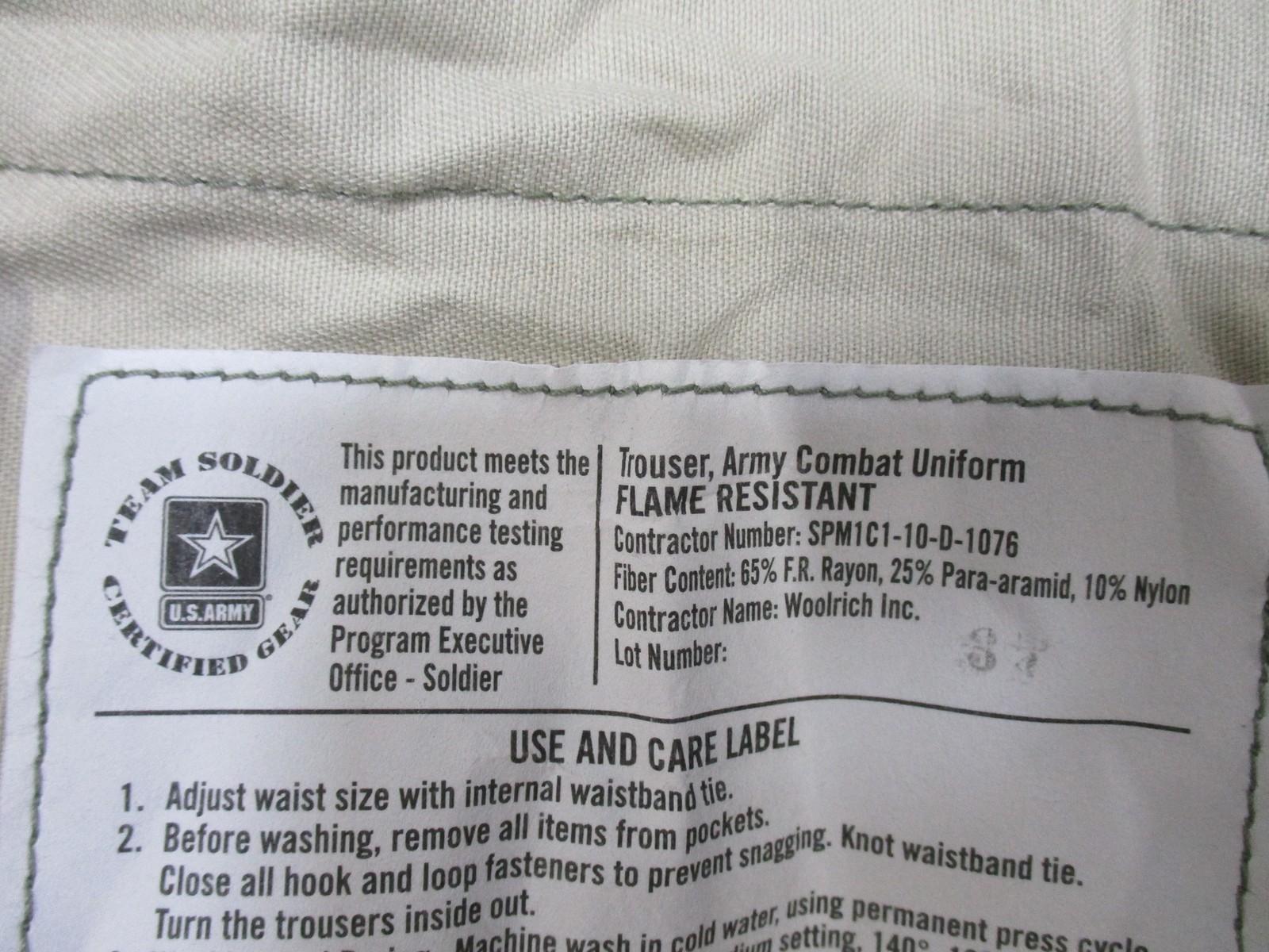 U.S. Army ACU Flame Resistant Combat Uniform Pants Med-Reg NSN 8415-01-573-5902 - Centex Military Gear