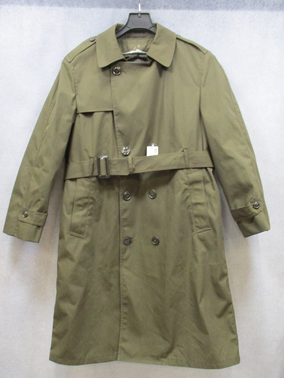 US Army AGSU Trench Coat All Weather Heritage Green 40S PINKS & GREENS - Centex Military Gear