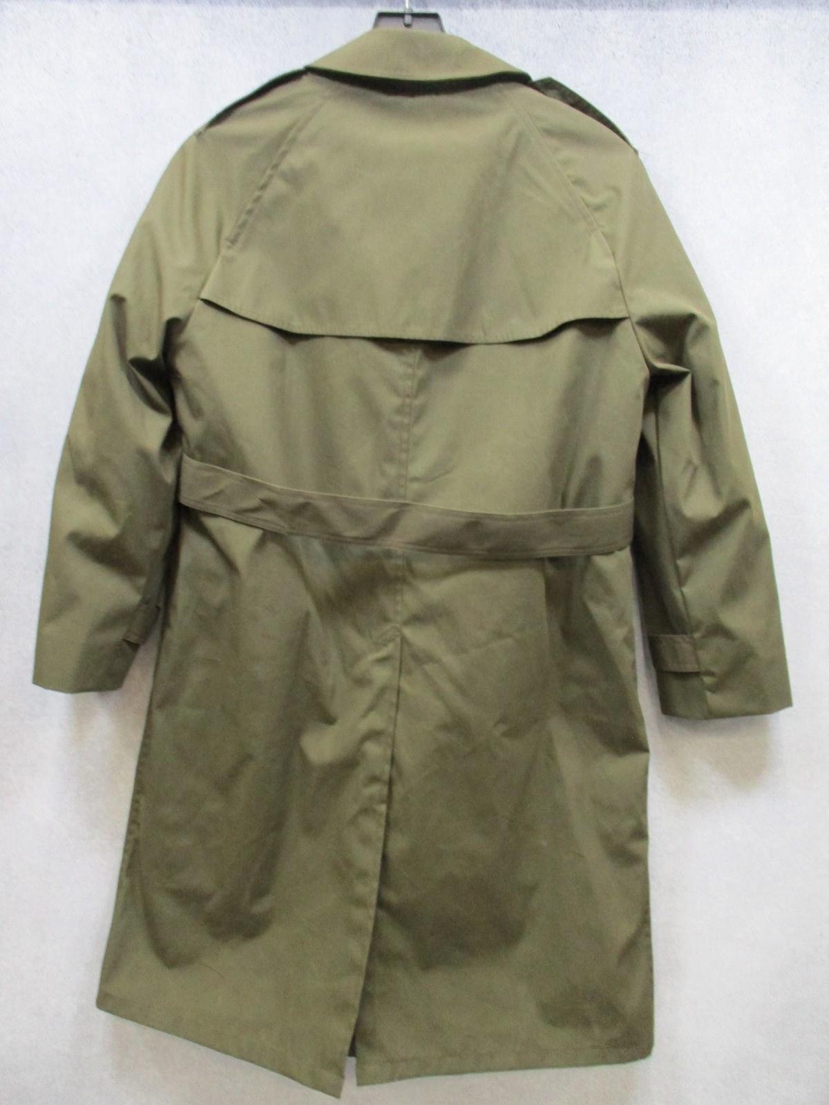 US Army AGSU Trench Coat All Weather Heritage Green 40S PINKS & GREENS - Centex Military Gear