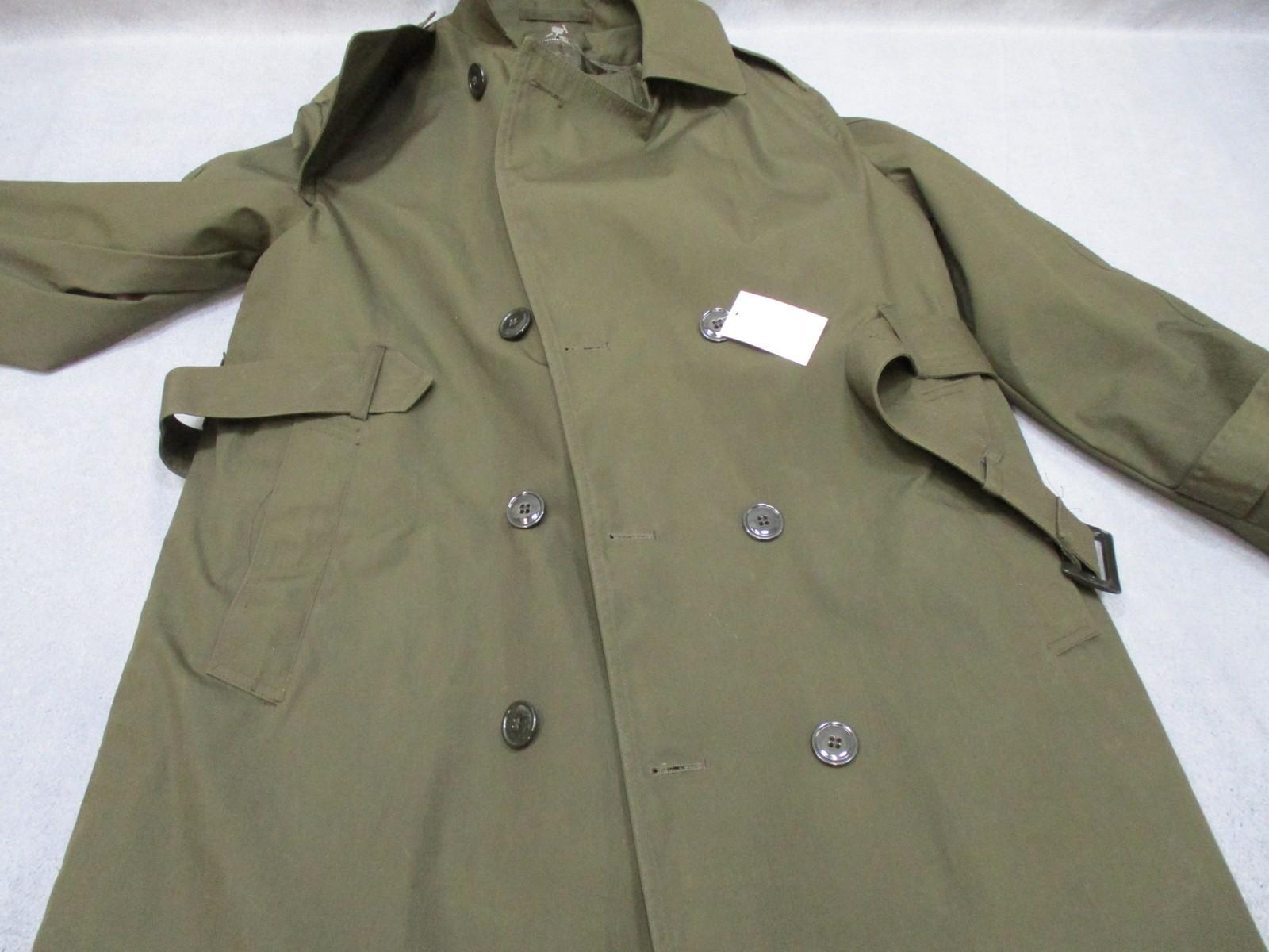 US Army AGSU Trench Coat All Weather Heritage Green 40S PINKS & GREENS - Centex Military Gear