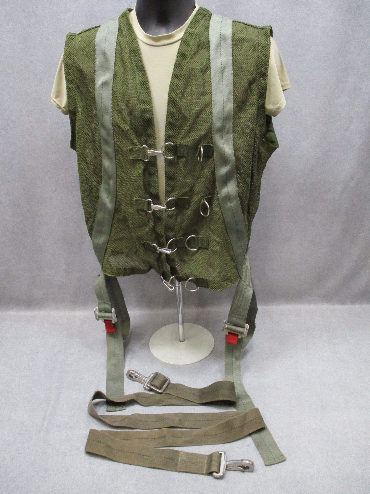 US Military Aerial Safety Vest Assembly Harness OD Green Wesco Industries 1990 - Centex Military Gear