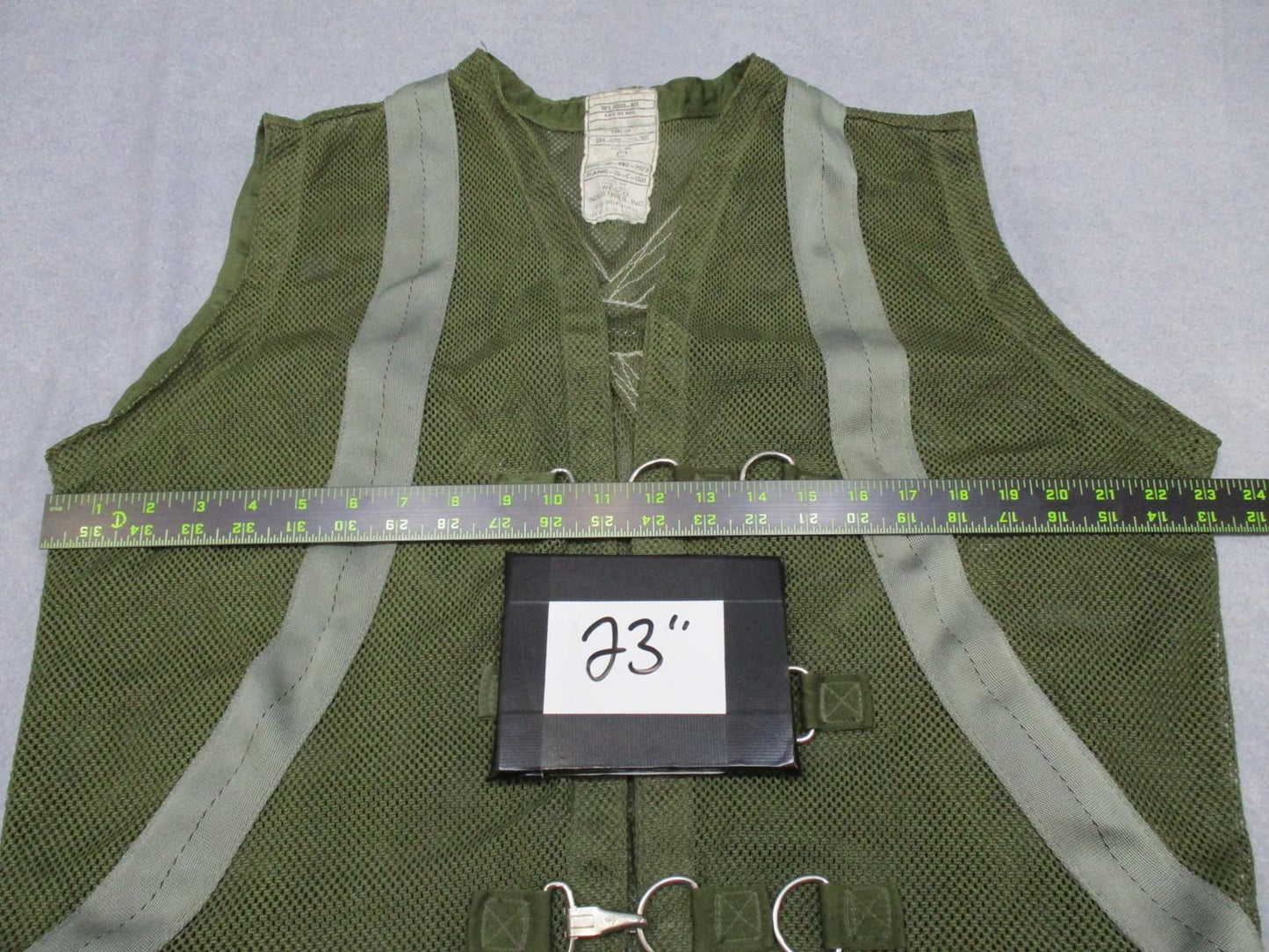 US Military Aerial Safety Vest Assembly Harness OD Green Wesco Industries 1990 - Centex Military Gear